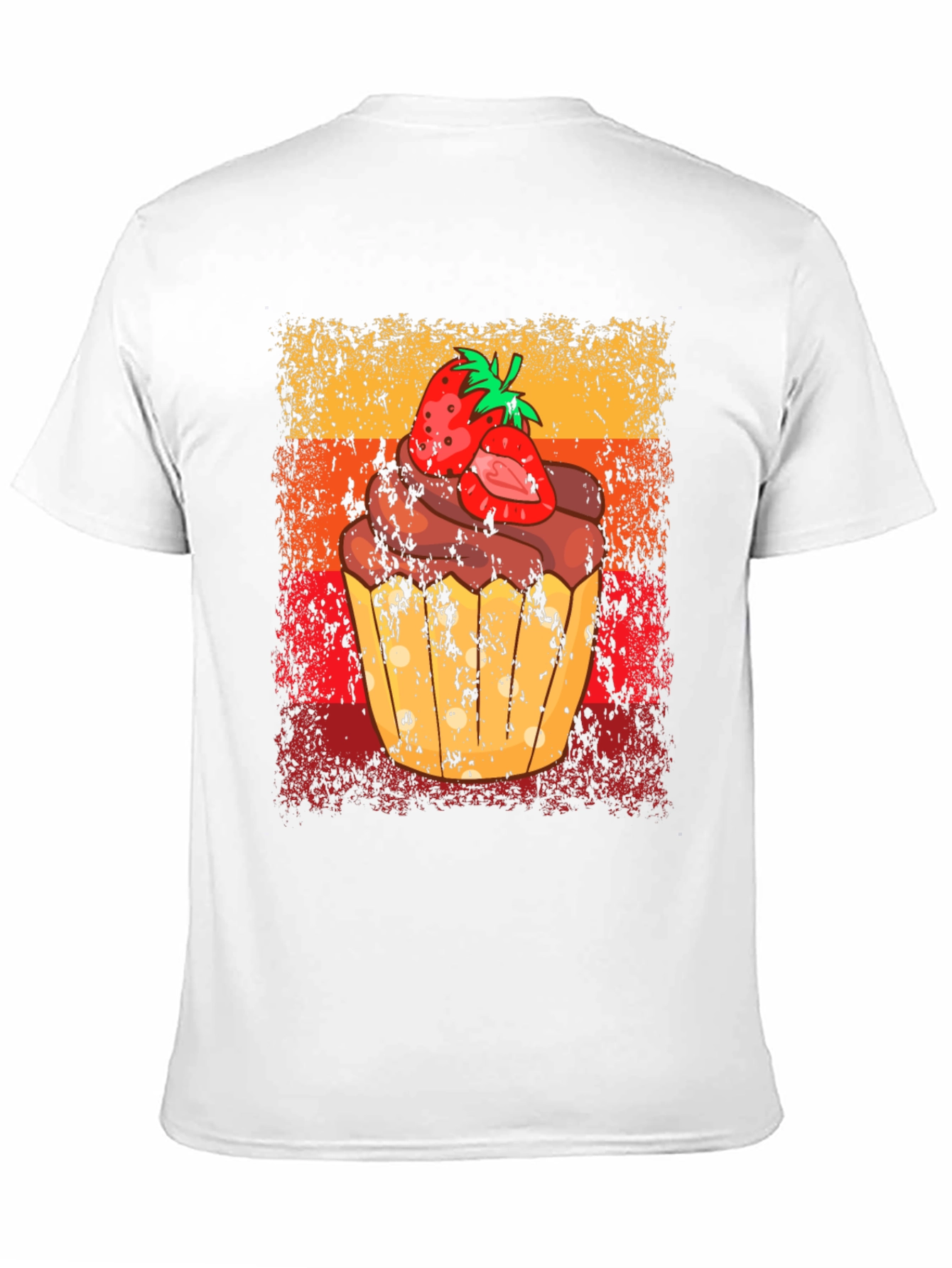 Strawberry Cupcake Graphic Tee - Sweet Treat Shirt