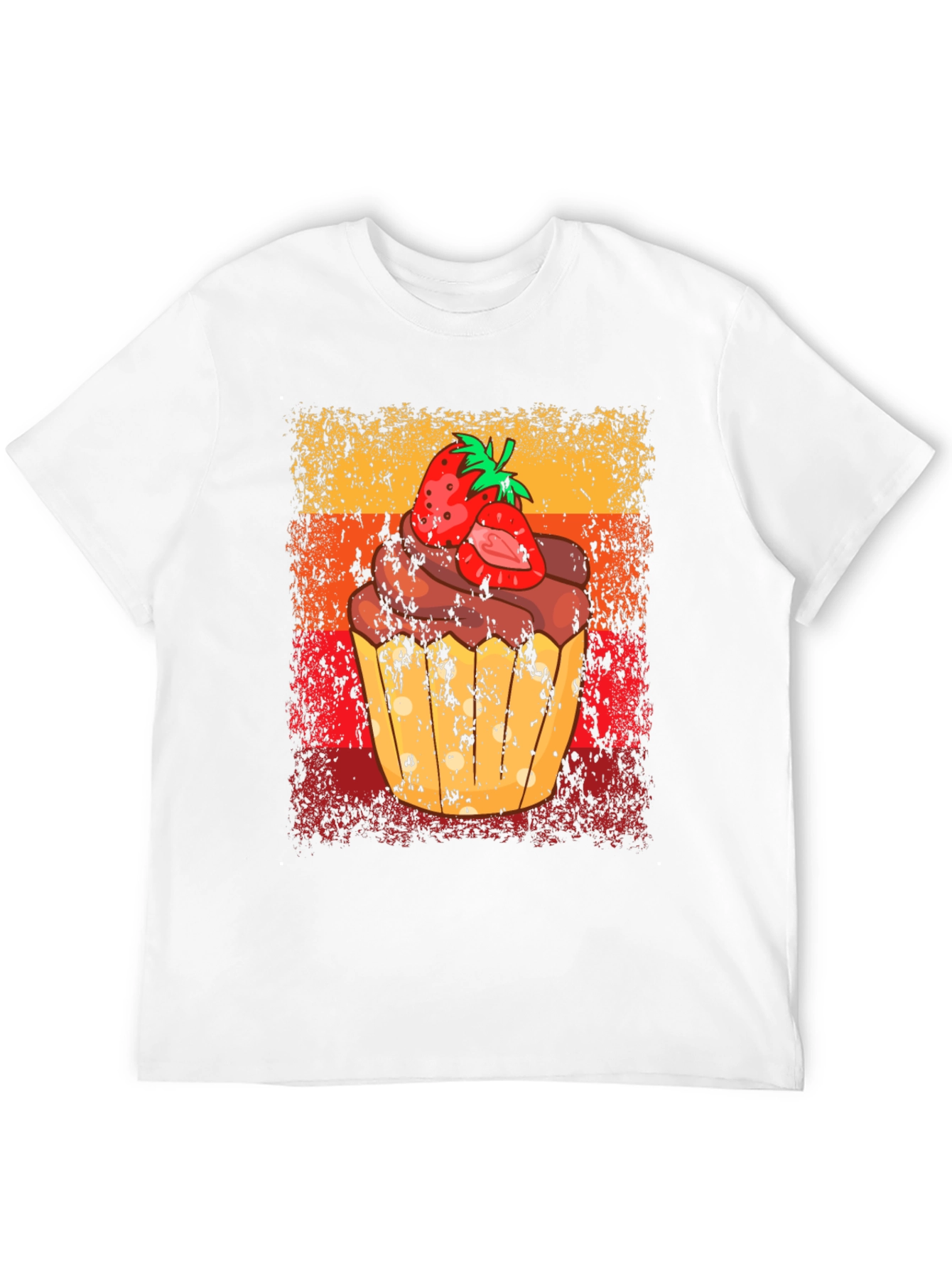 Strawberry Cupcake Graphic Tee - Sweet Treat Shirt