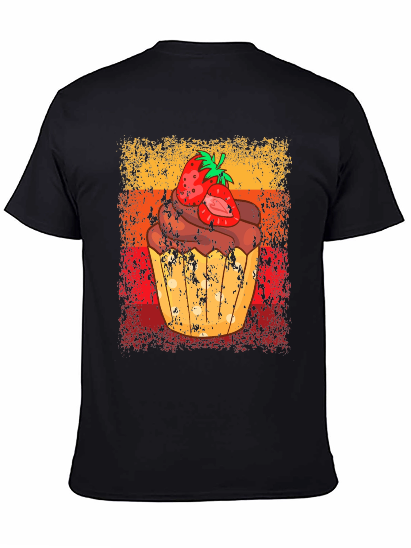 Strawberry Cupcake Graphic Tee - Sweet Treat Shirt