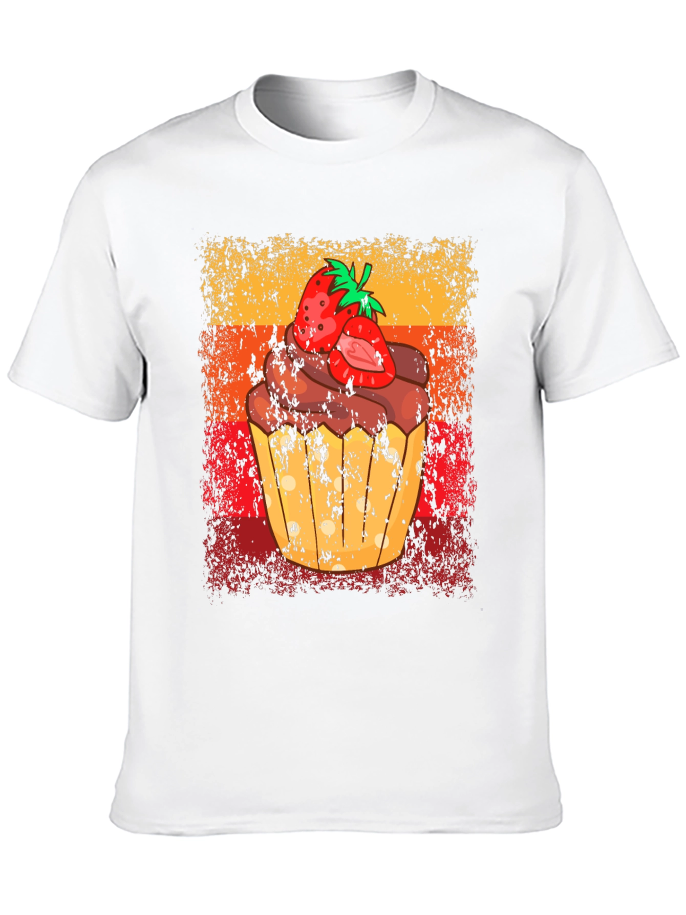 Strawberry Cupcake Graphic Tee - Sweet Treat Shirt