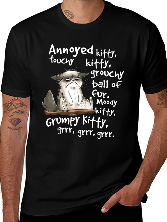Grumpy Kitty T-Shirt - Funny Graphic Tee
