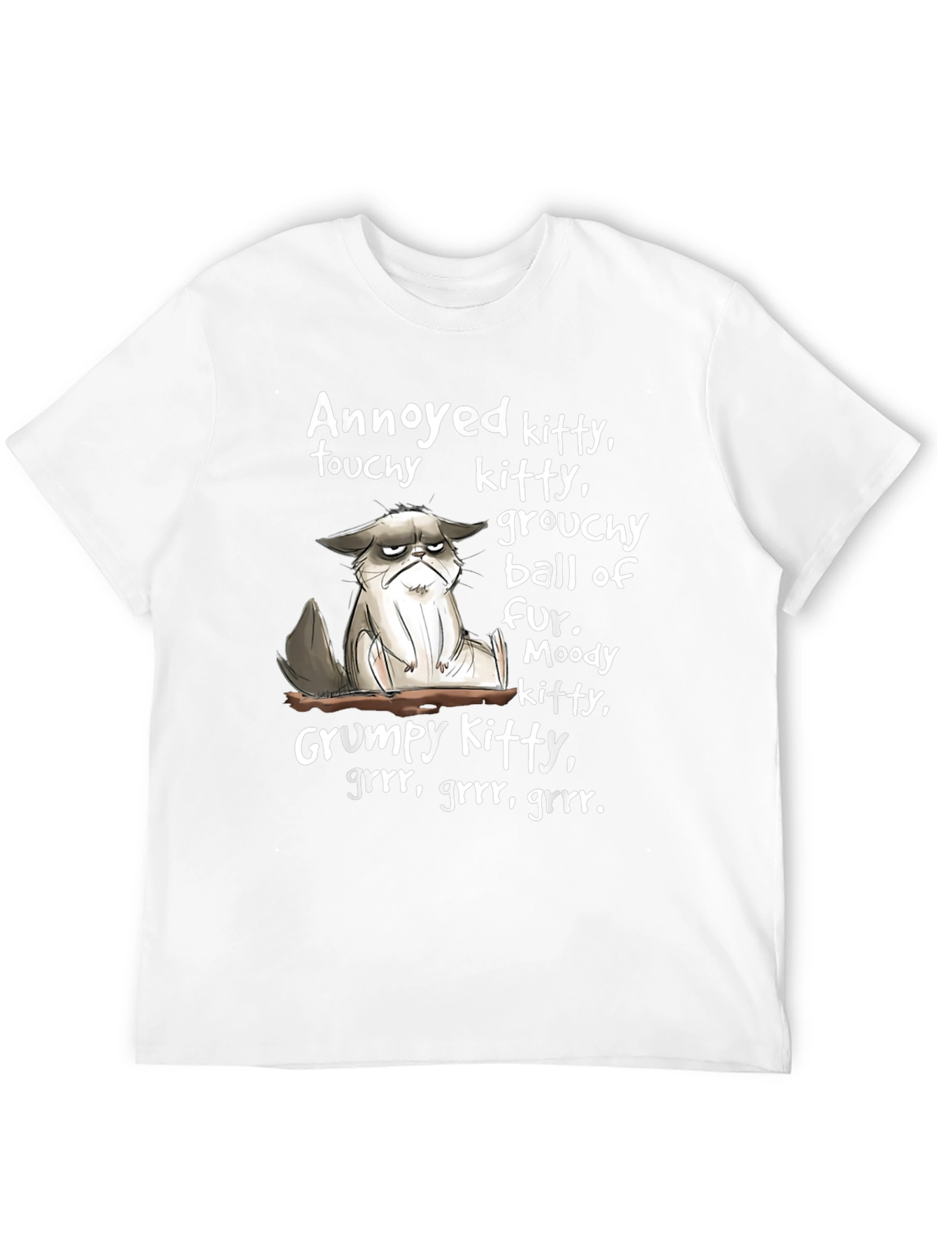 Grumpy Kitty T-Shirt - Funny Graphic Tee