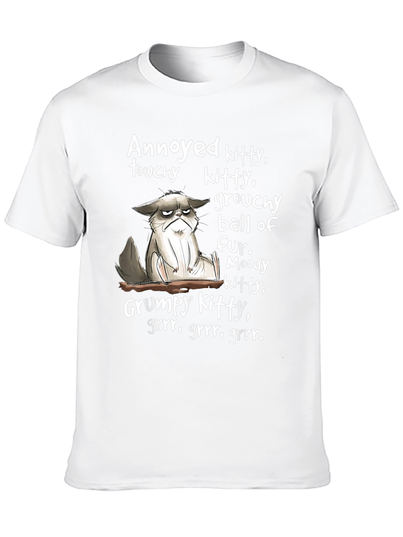 Grumpy Kitty T-Shirt - Funny Graphic Tee