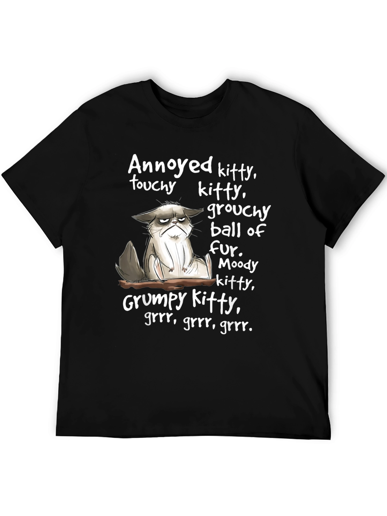Grumpy Kitty T-Shirt - Funny Graphic Tee