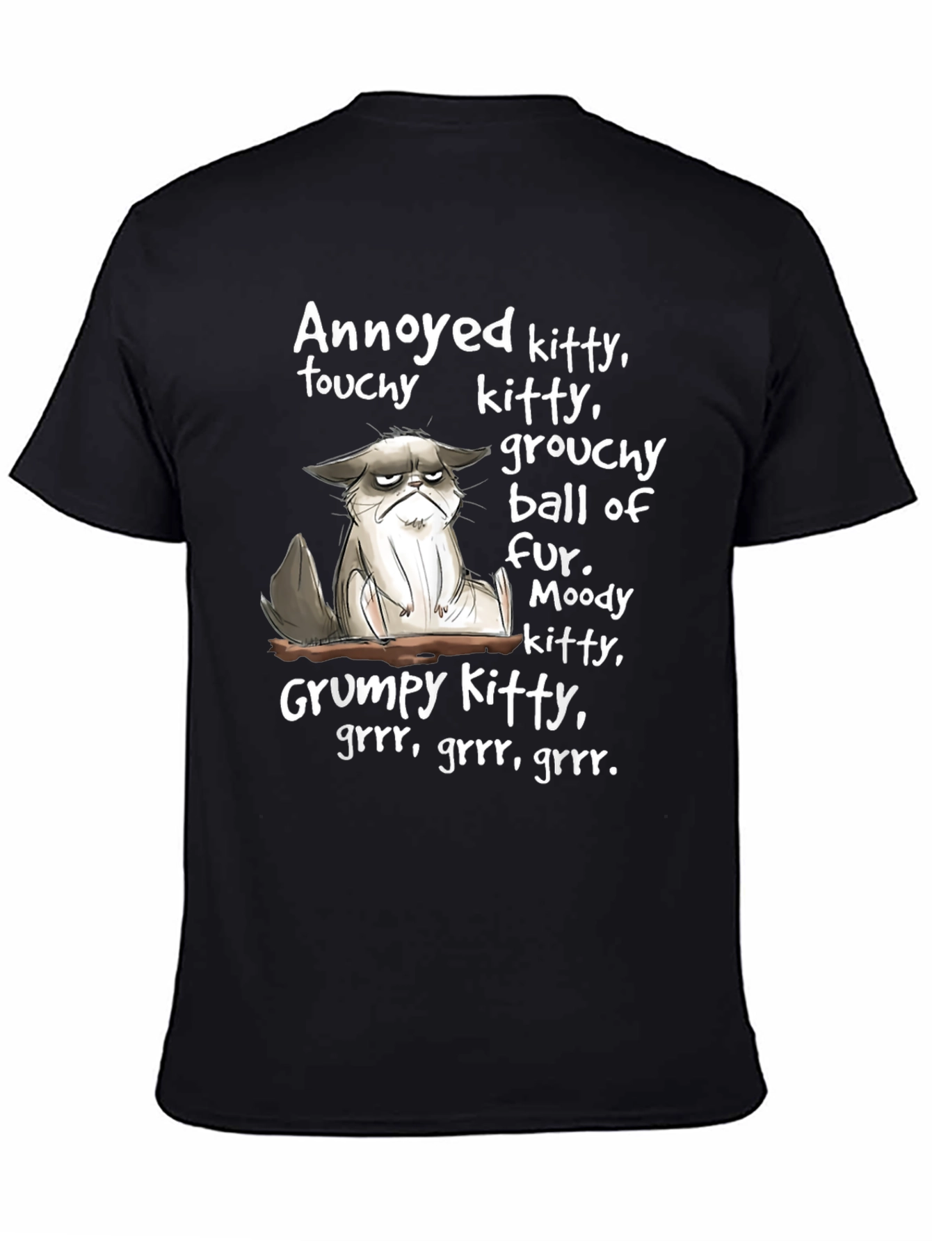 Grumpy Kitty T-Shirt - Funny Graphic Tee