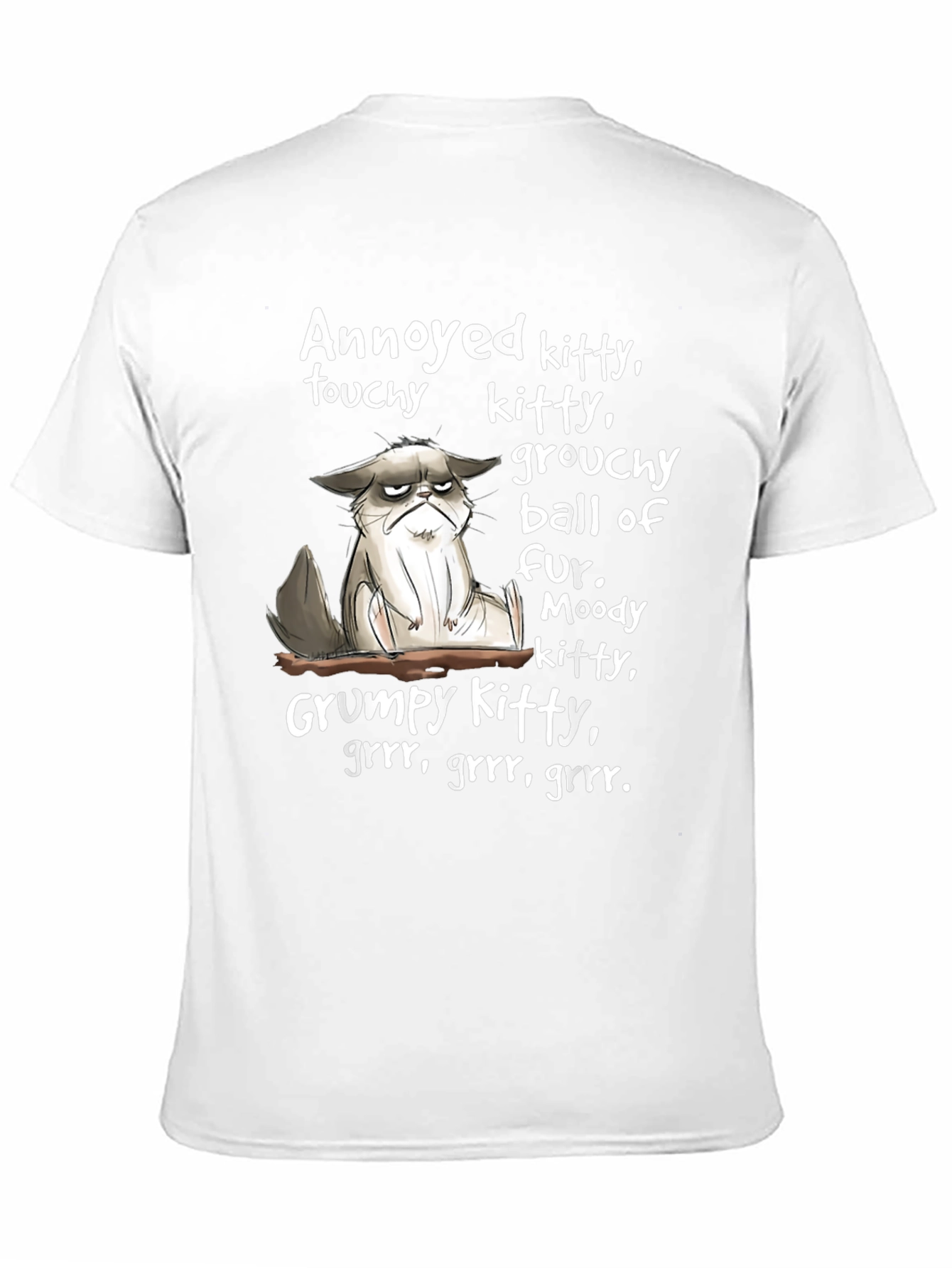 Grumpy Kitty T-Shirt - Funny Graphic Tee