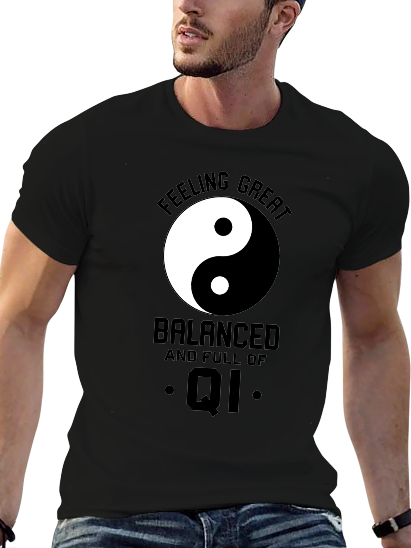 Balanced Qi Black T-Shirt - Feeling Great