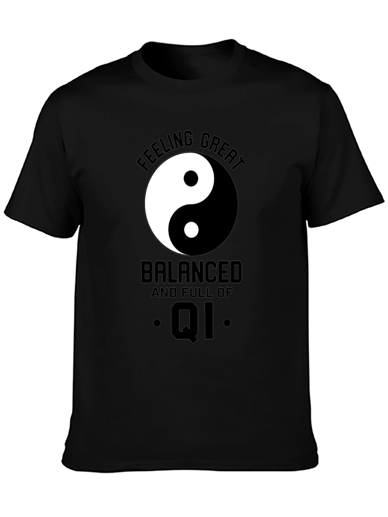 Balanced Qi Black T-Shirt - Feeling Great