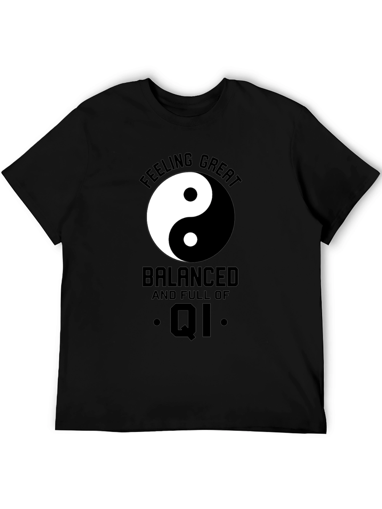 Balanced Qi Black T-Shirt - Feeling Great
