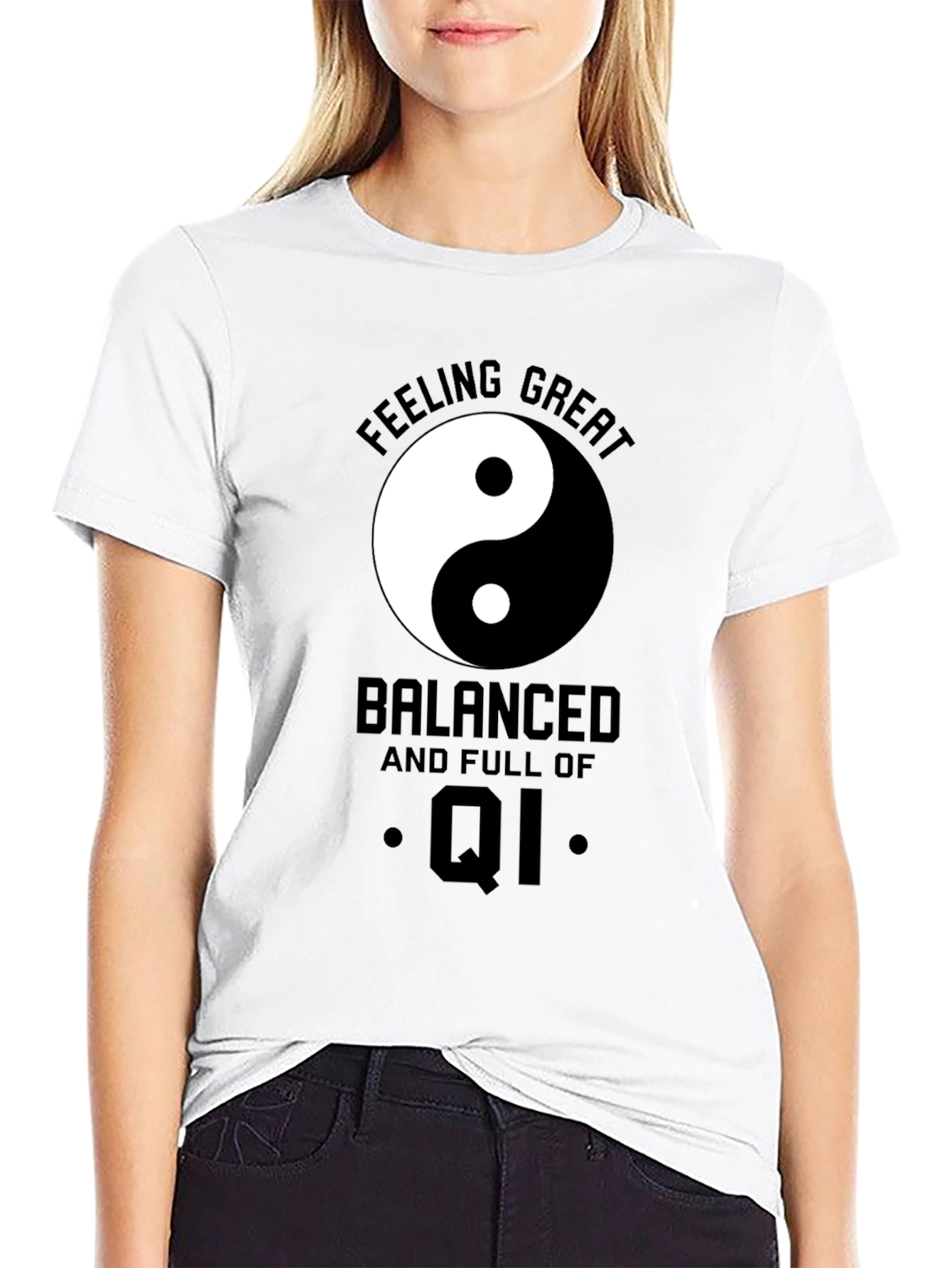 Balanced Qi Black T-Shirt - Feeling Great