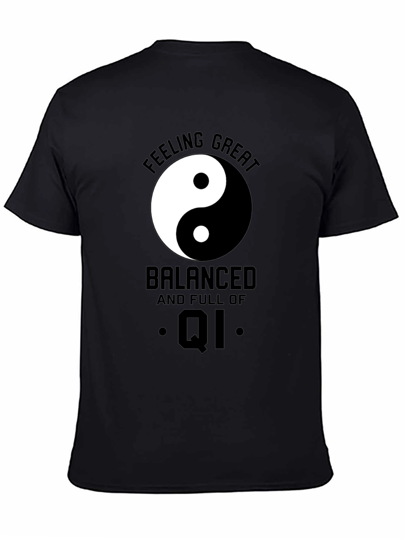 Balanced Qi Black T-Shirt - Feeling Great