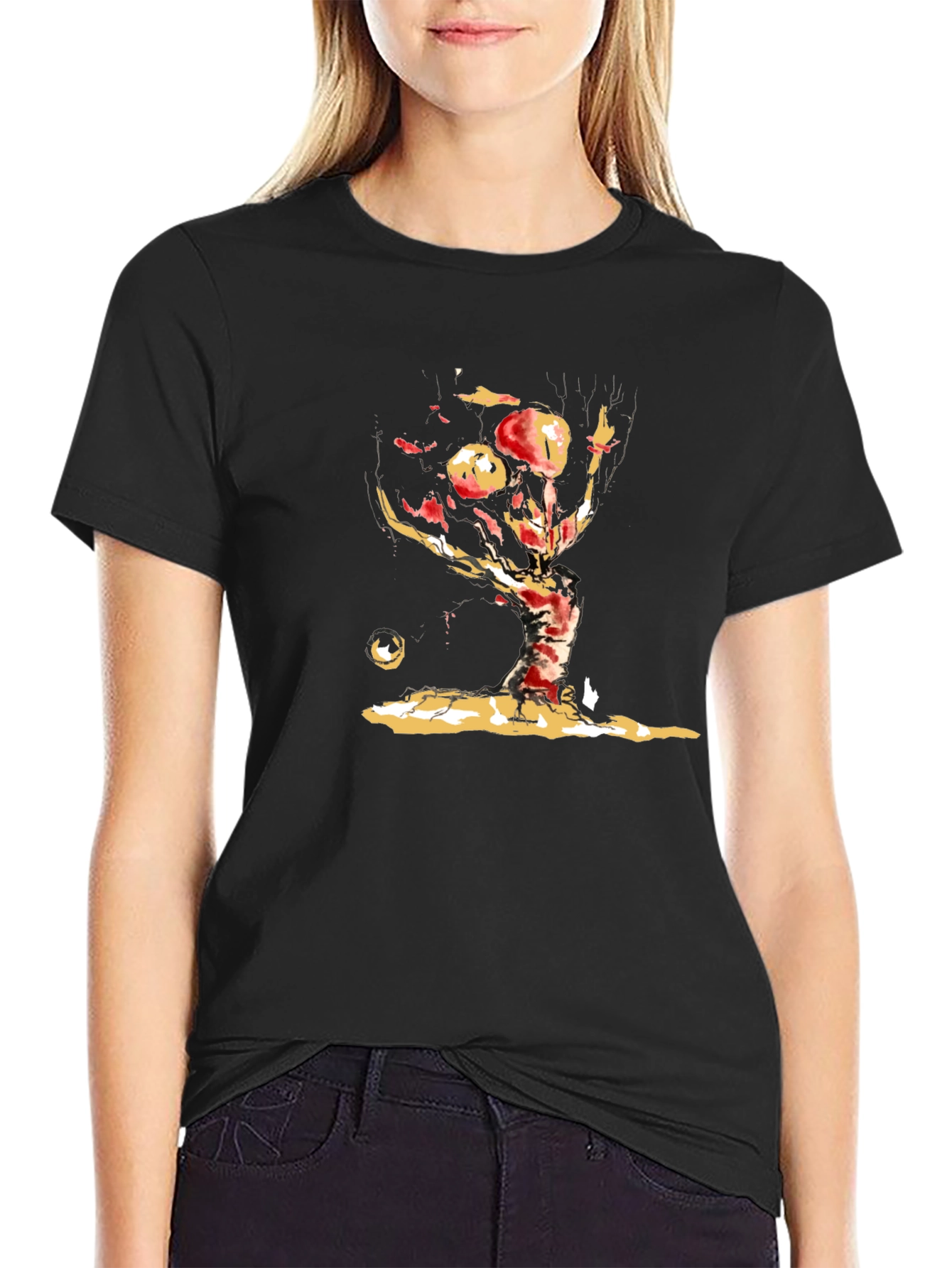 Abstract Art Mens Black T-Shirt