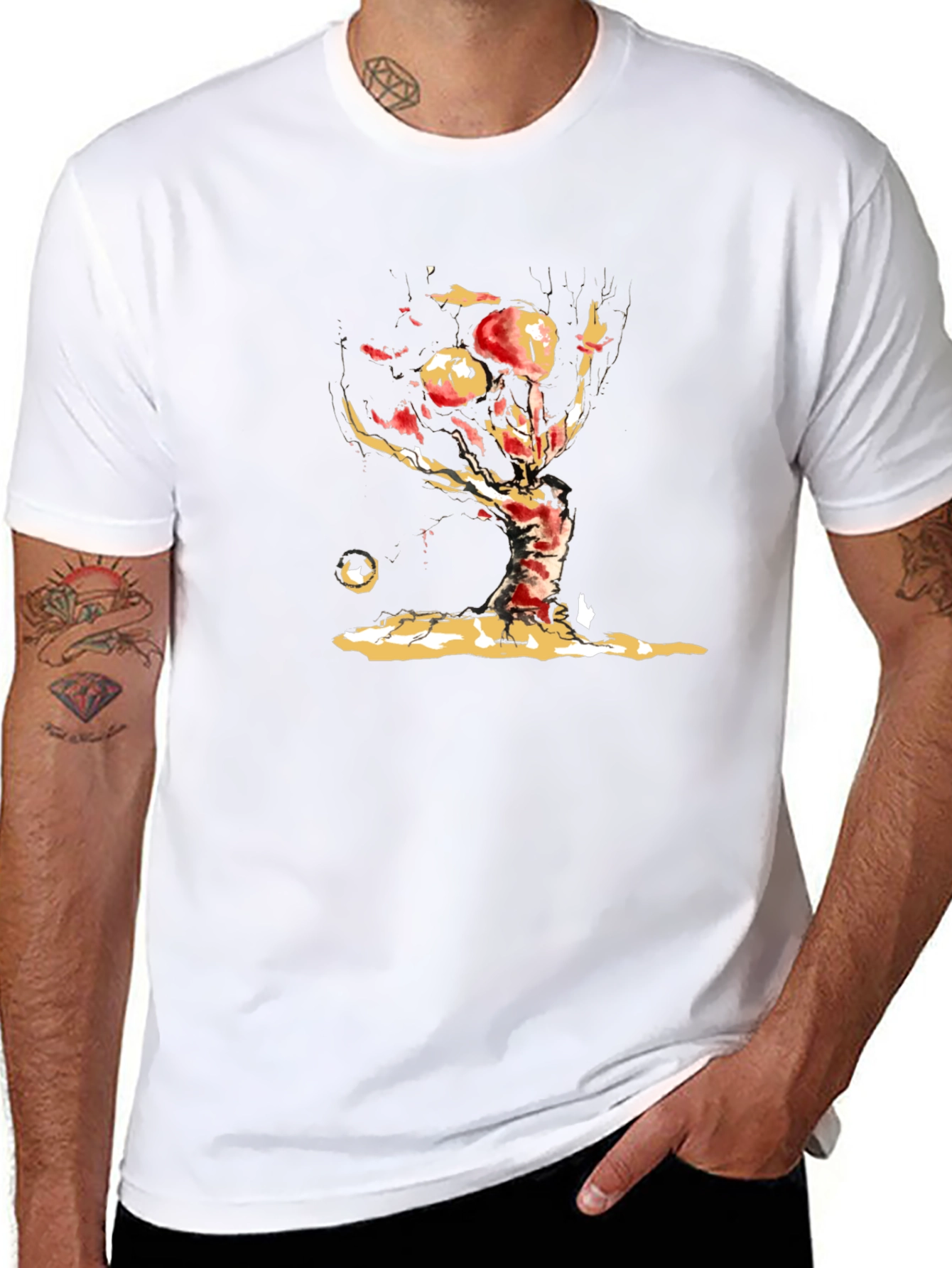 Abstract Art Mens Black T-Shirt