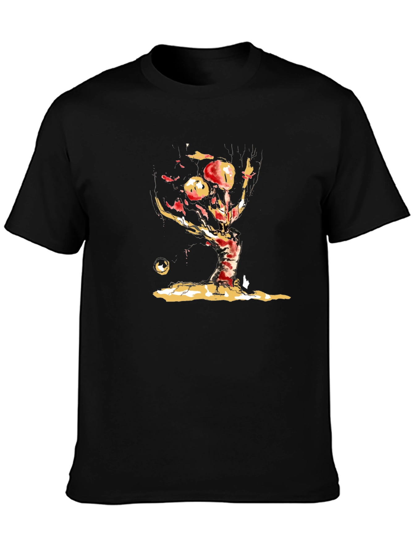 Abstract Art Mens Black T-Shirt