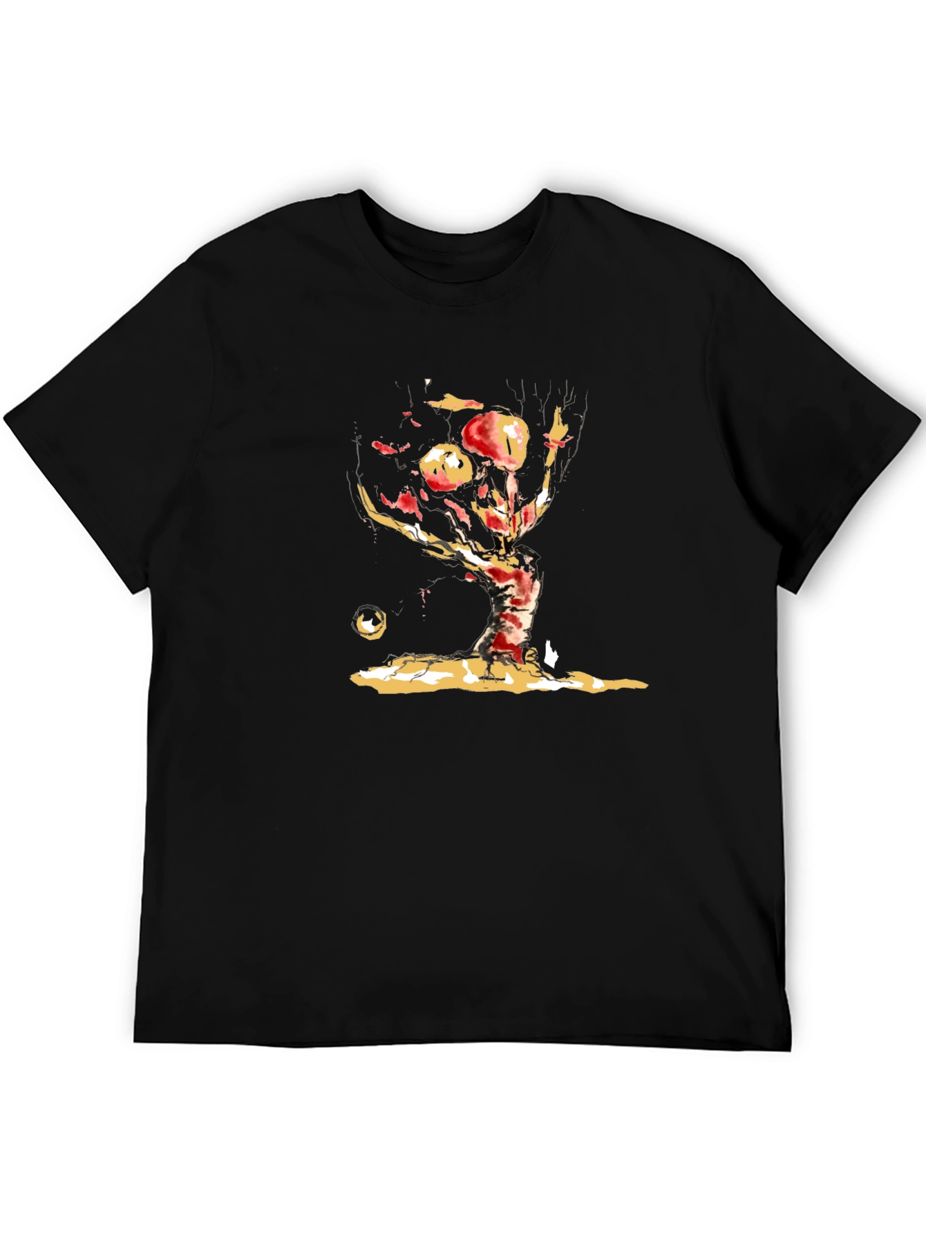 Abstract Art Mens Black T-Shirt