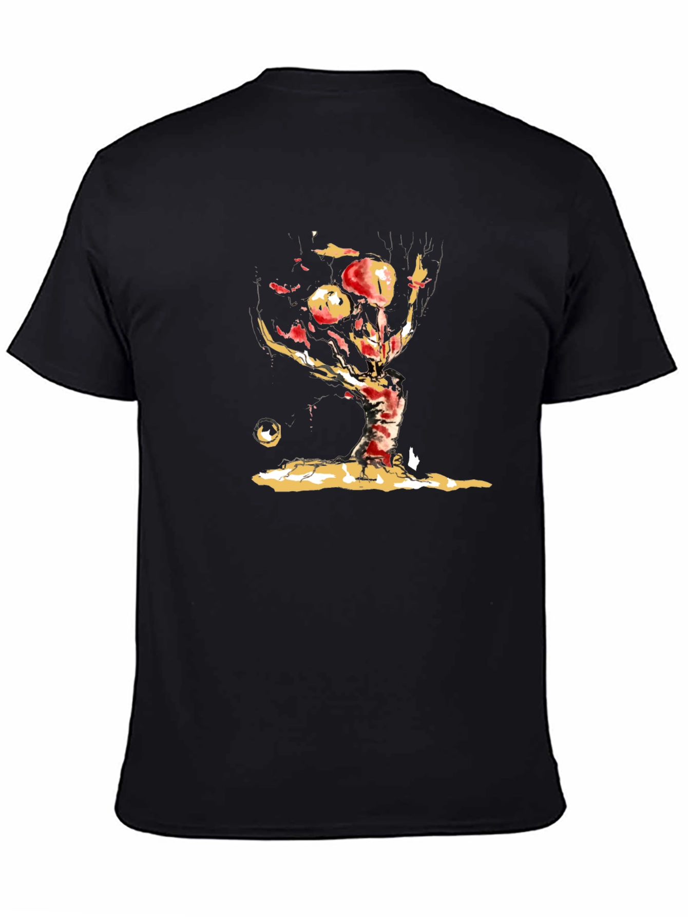 Abstract Art Mens Black T-Shirt