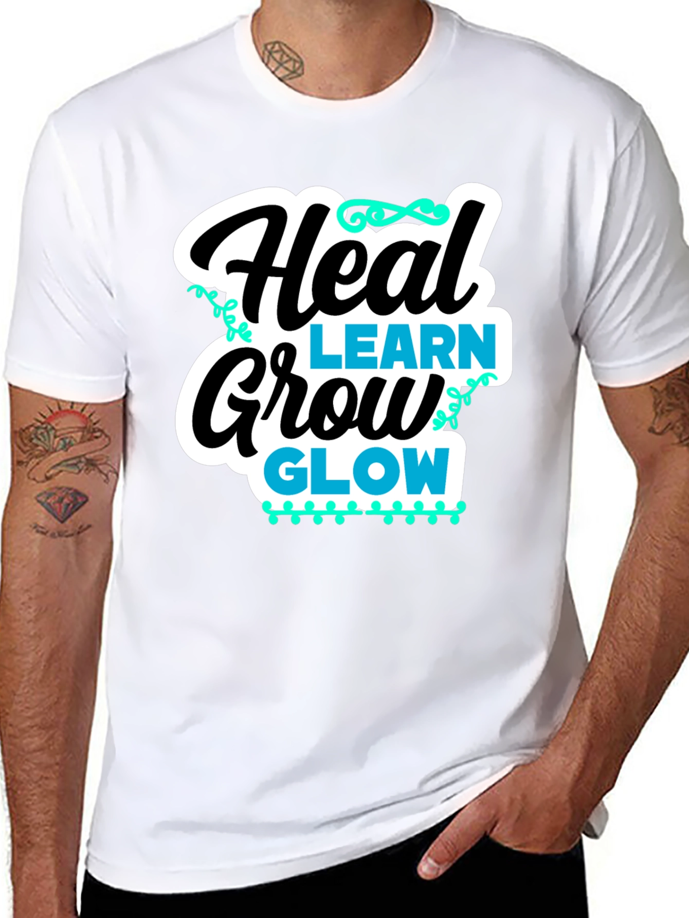 Heal Learn Grow Glow Graphic T-Shirt