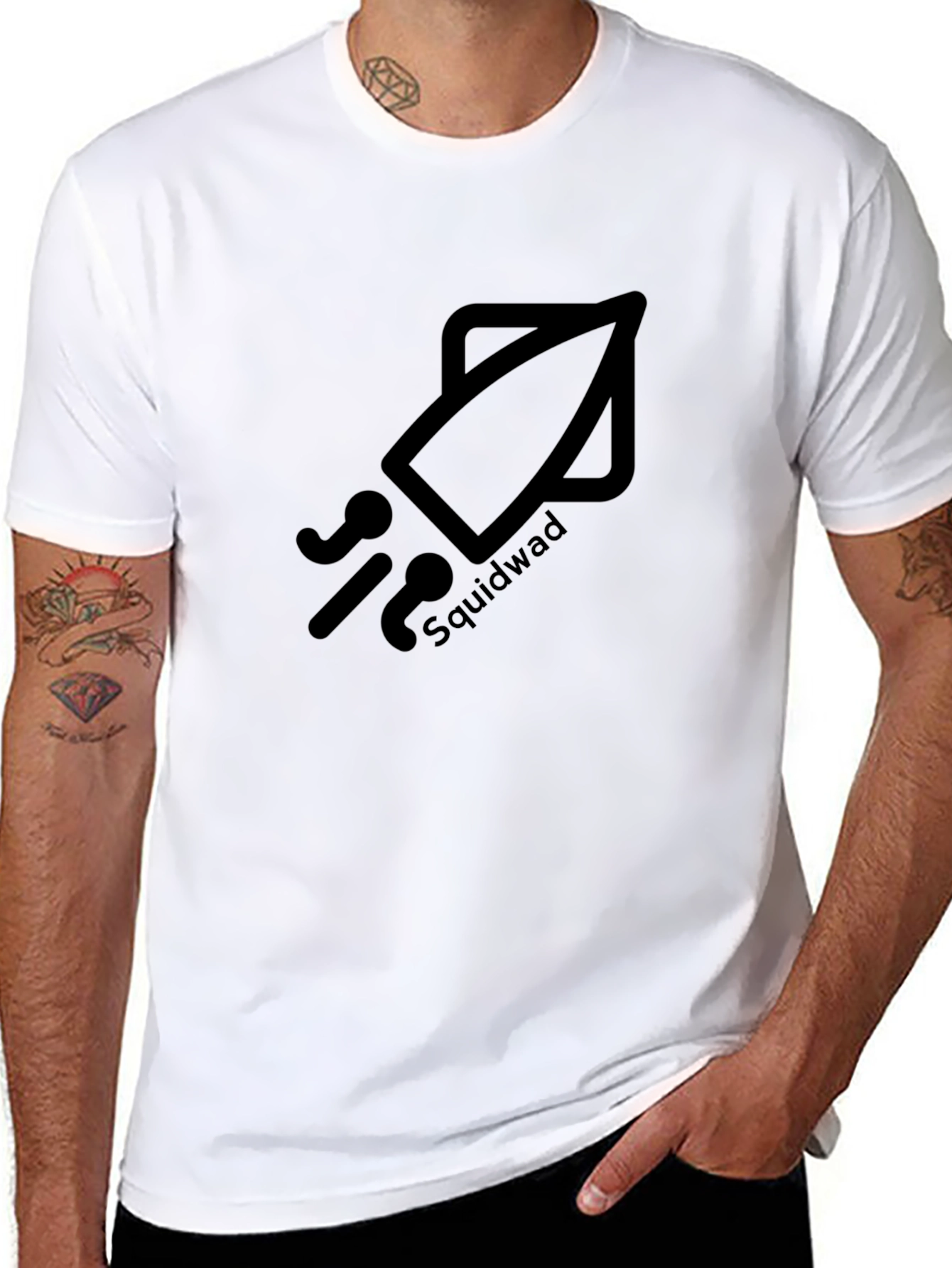 Squidwad Graphic Tee - Black Cotton T-Shirt