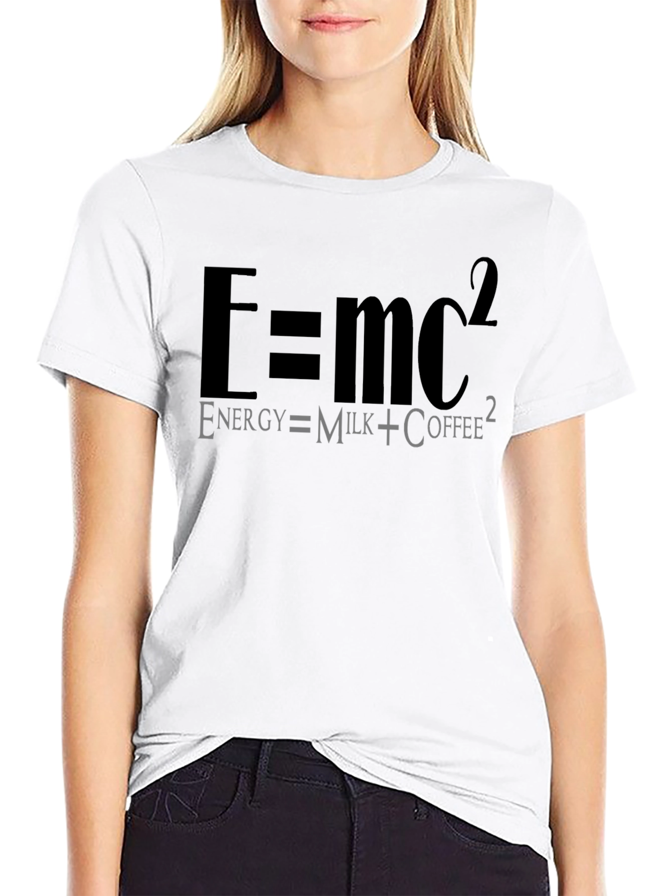 Energy = Milk + Coffee Funny Formula T-Shirt