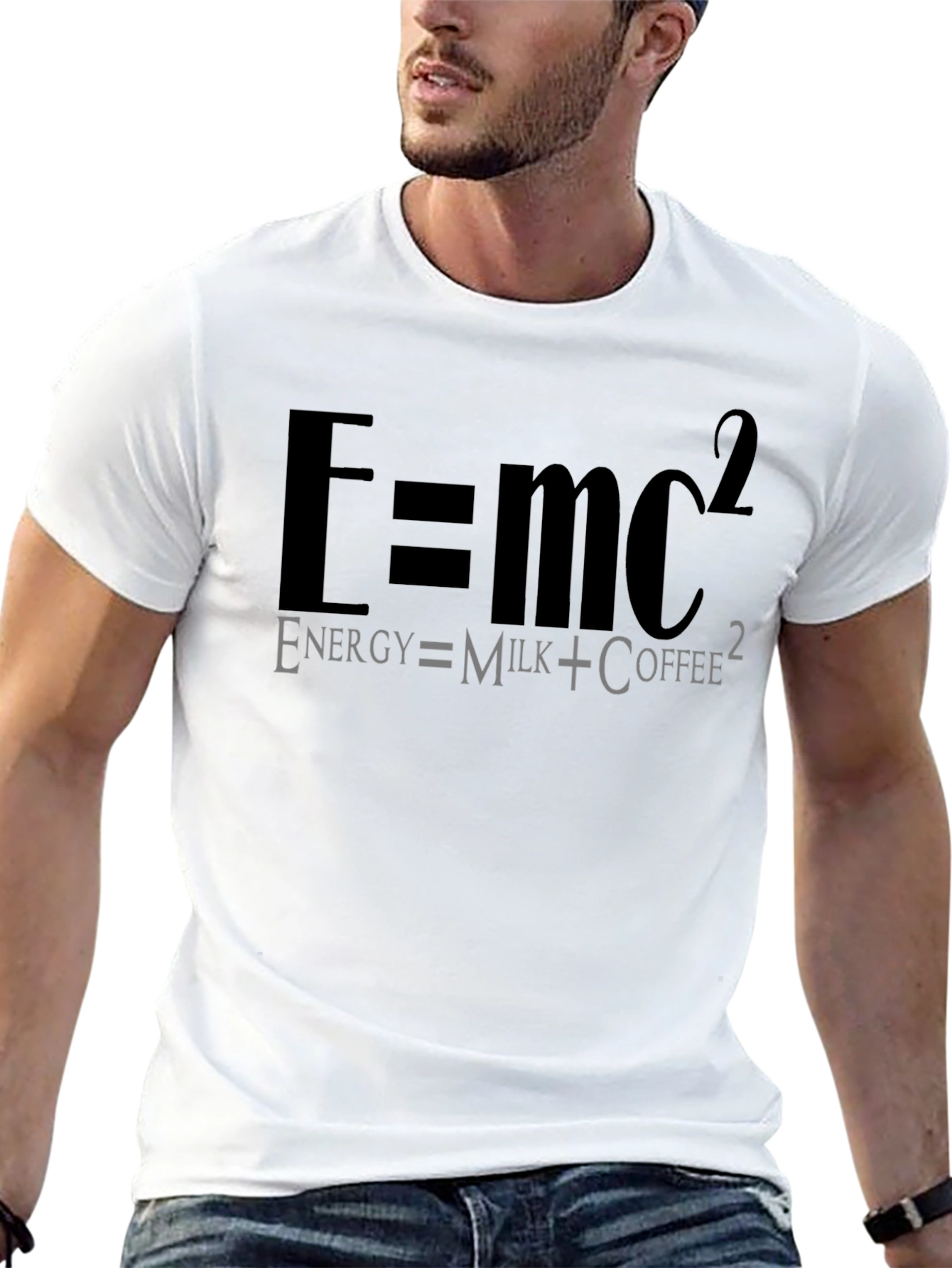 Energy = Milk + Coffee Funny Formula T-Shirt