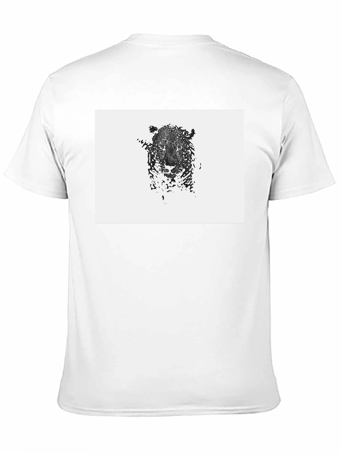 Abstract Leopard Graphic Black T-Shirt