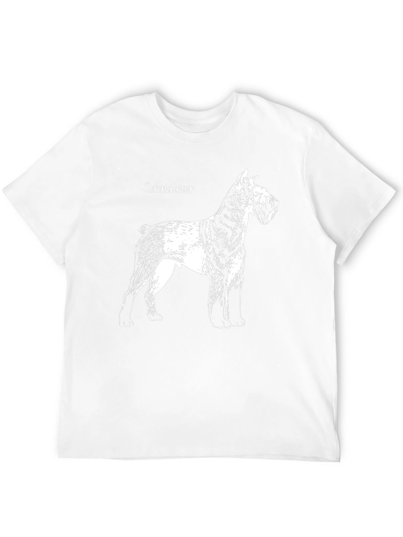 Schnauzer Dog Graphic Print Black T-Shirt