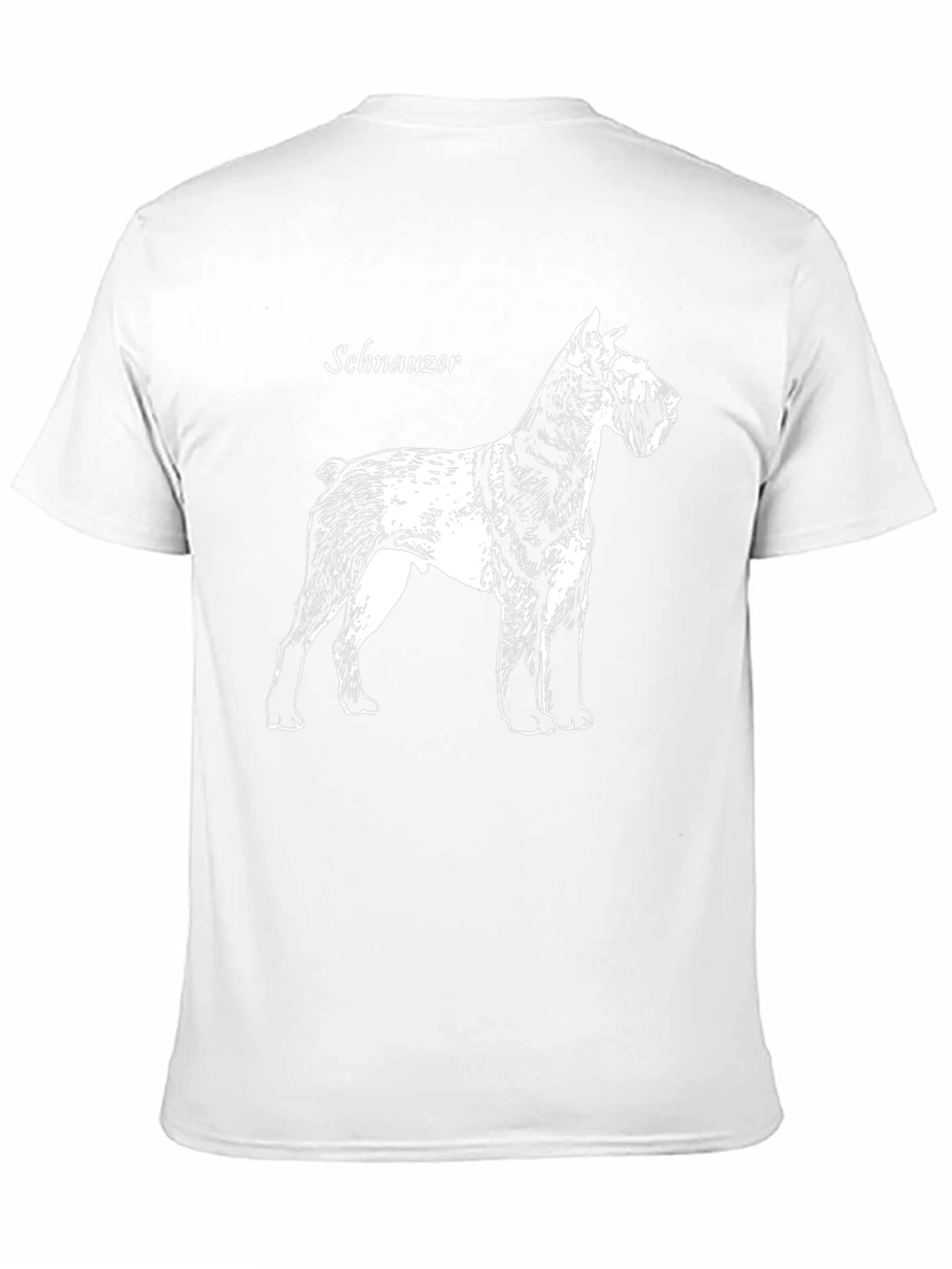 Schnauzer Dog Graphic Print Black T-Shirt