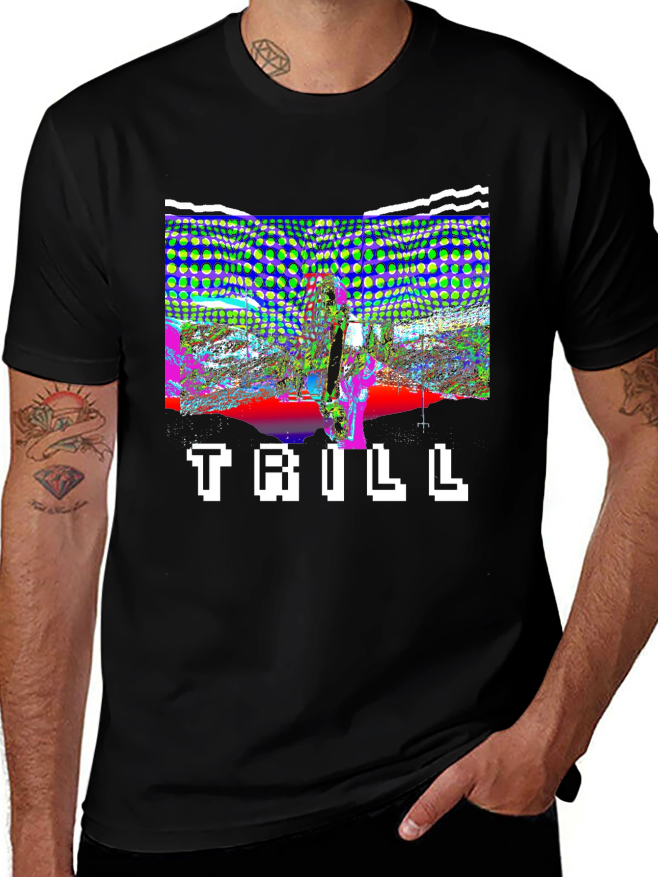 Trill Graphic Print Black T-Shirt