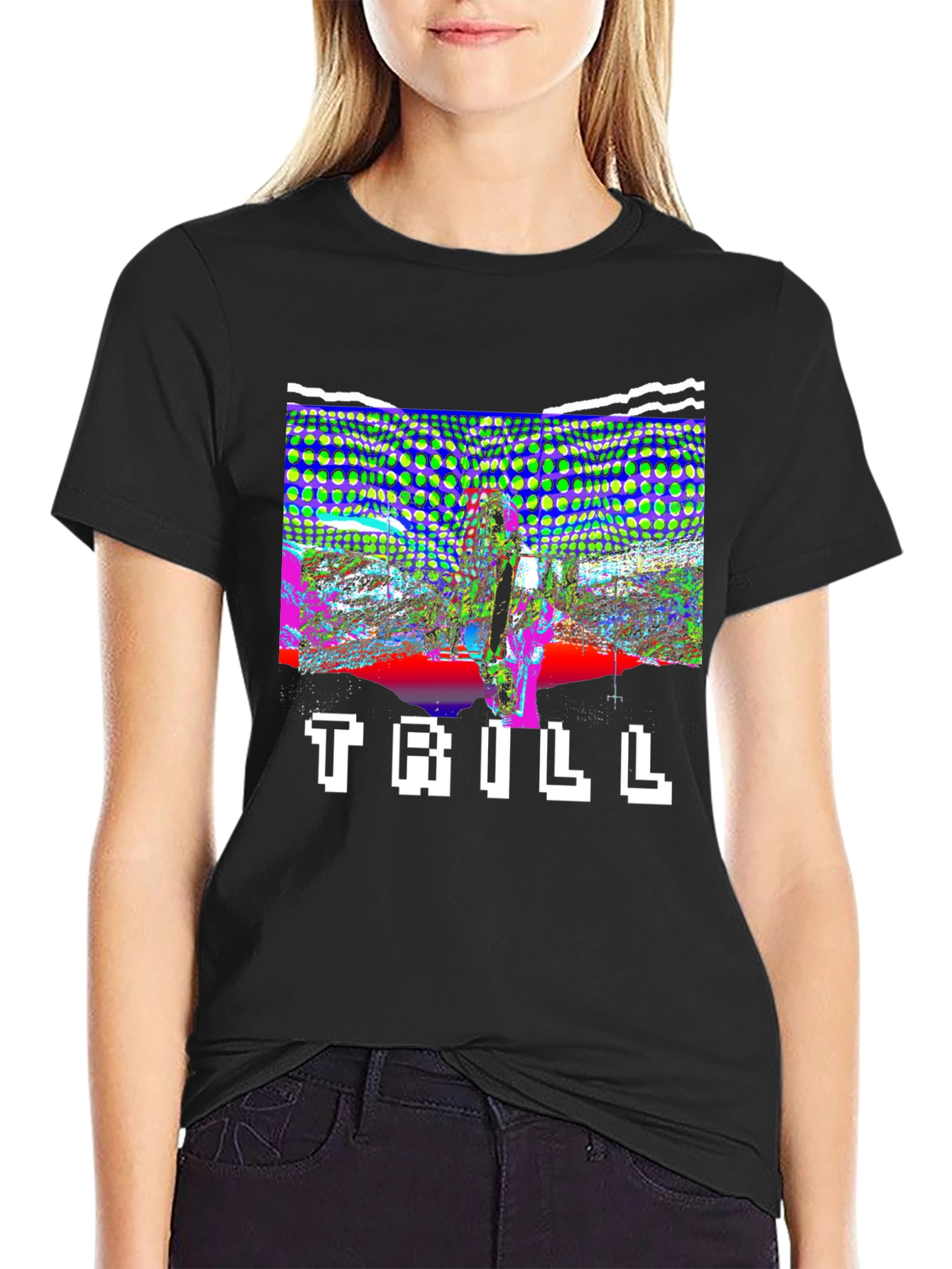 Trill Graphic Print Black T-Shirt