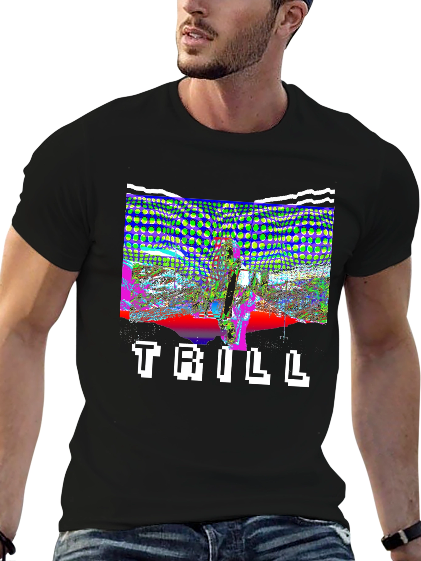 Trill Graphic Print Black T-Shirt