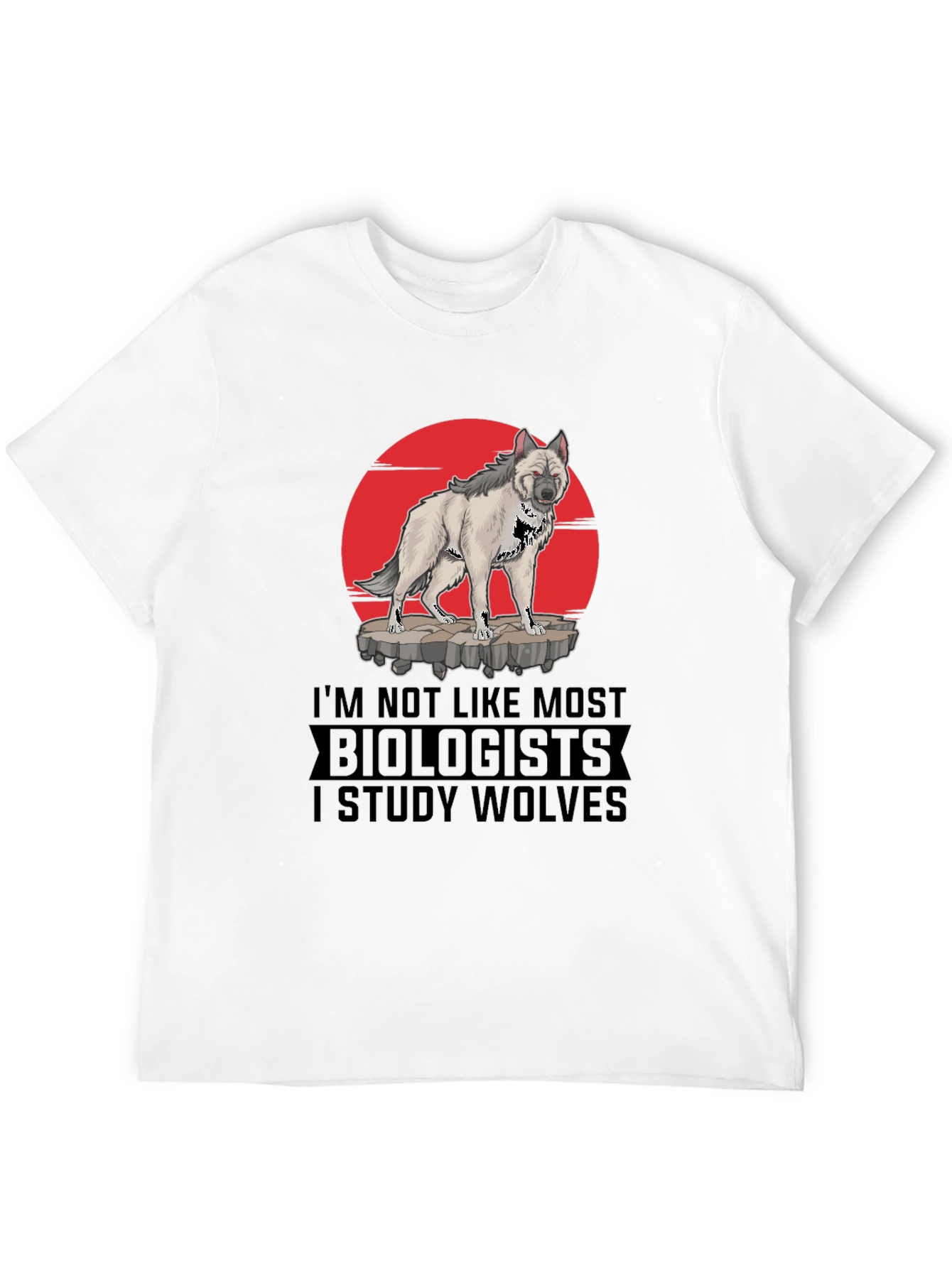 Biologist Wolf Graphic Tee - Study Wolves T-Shirt