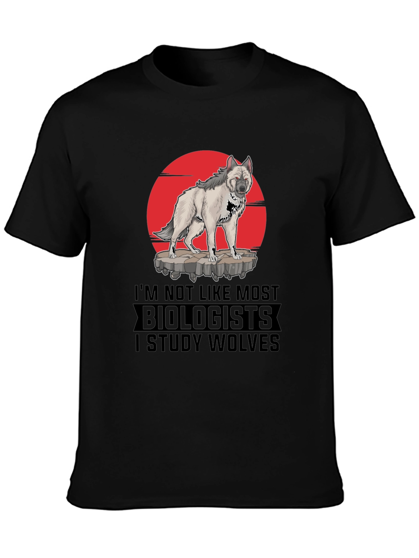 Biologist Wolf Graphic Tee - Study Wolves T-Shirt