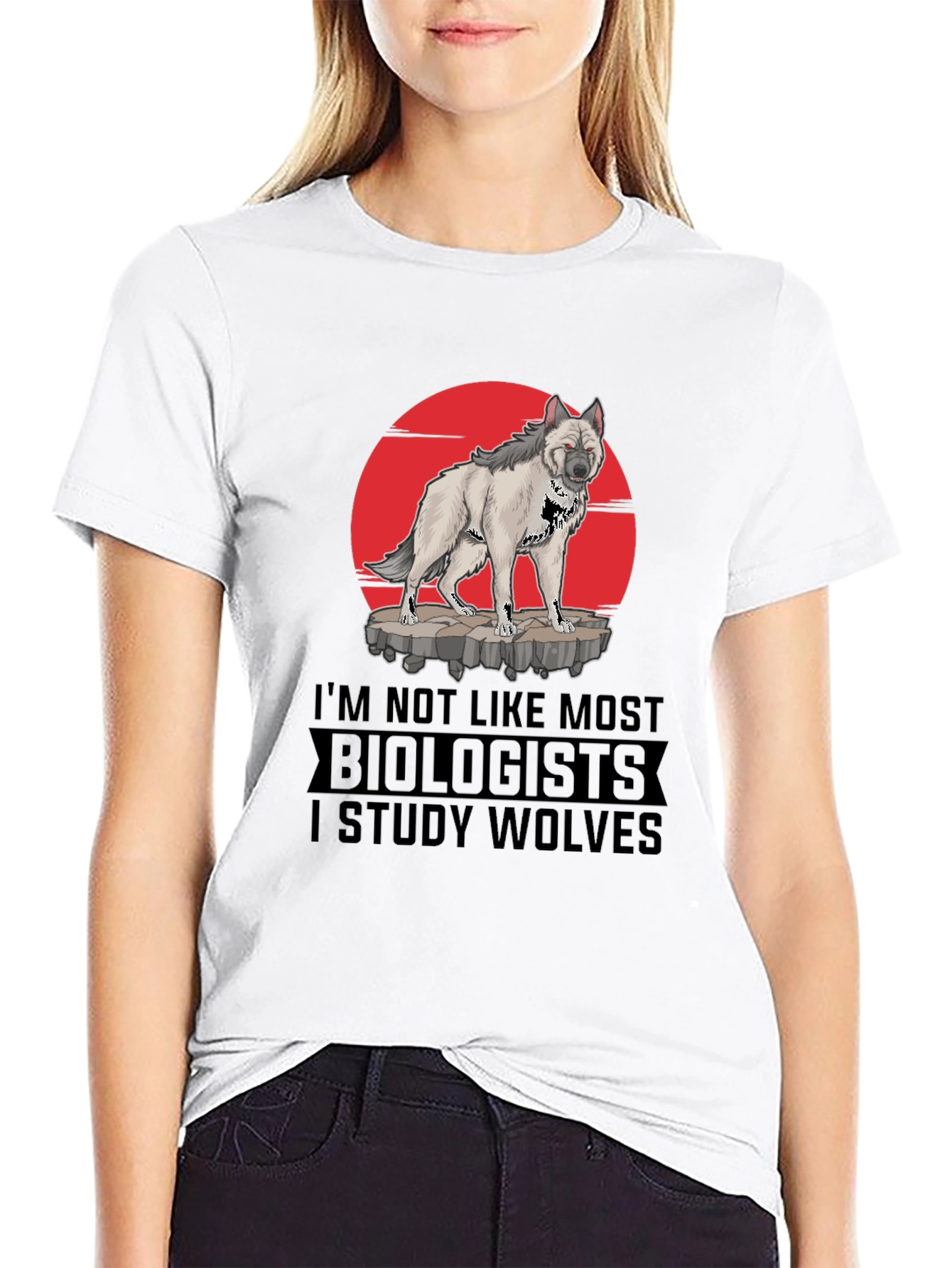 Biologist Wolf Graphic Tee - Study Wolves T-Shirt