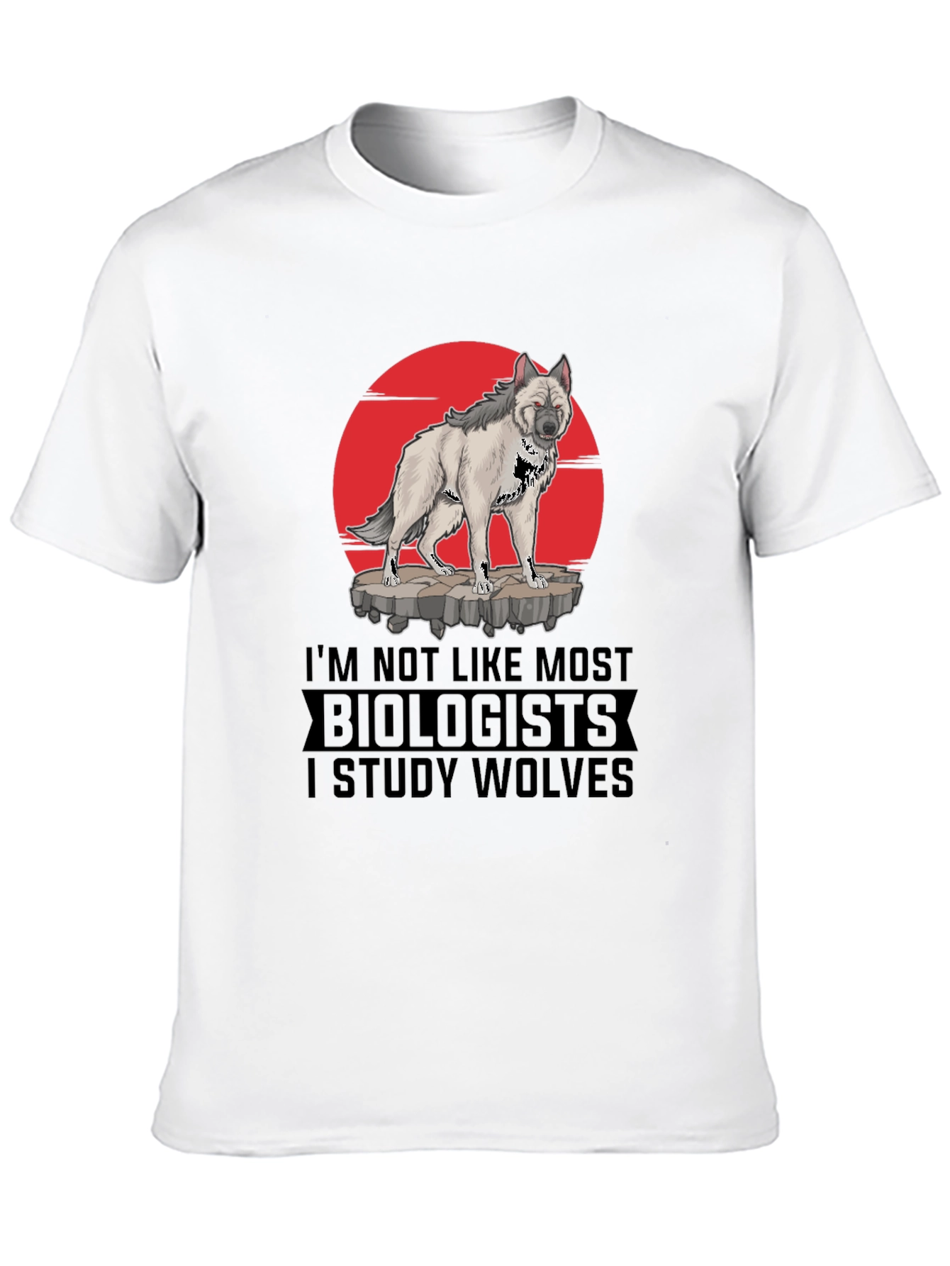 Biologist Wolf Graphic Tee - Study Wolves T-Shirt