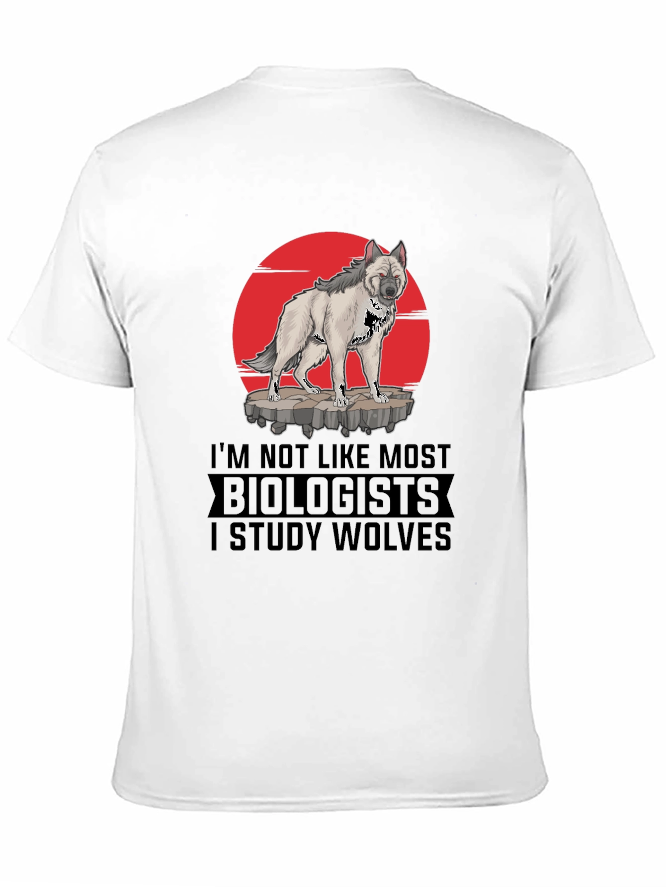 Biologist Wolf Graphic Tee - Study Wolves T-Shirt