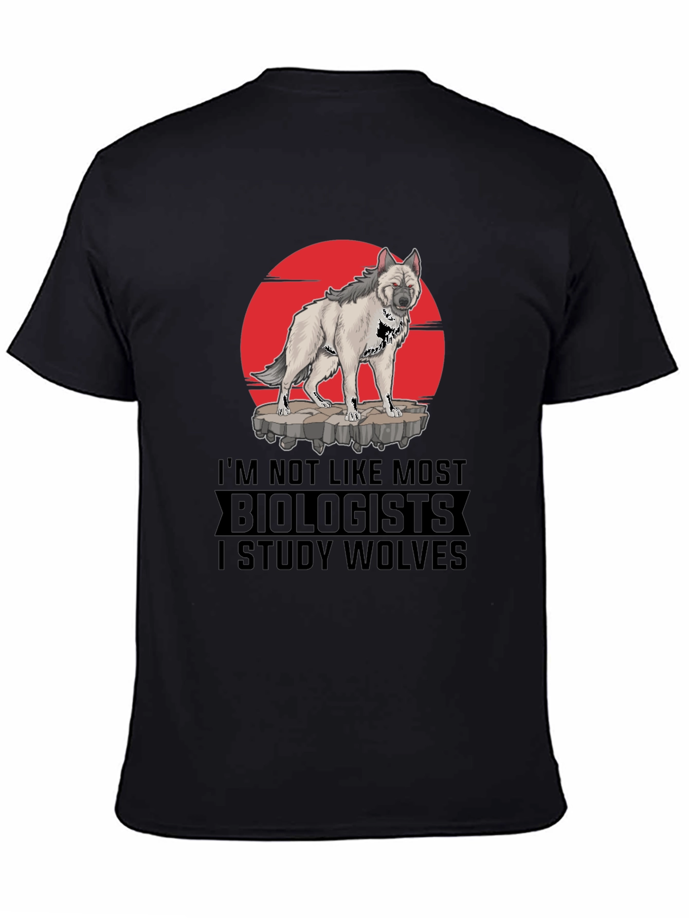 Biologist Wolf Graphic Tee - Study Wolves T-Shirt