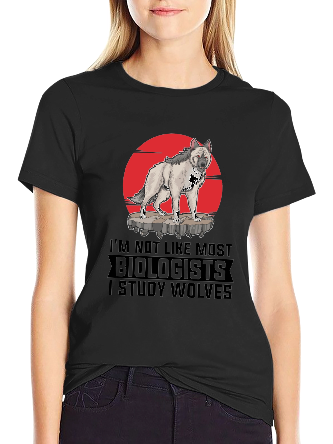 Biologist Wolf Graphic Tee - Study Wolves T-Shirt