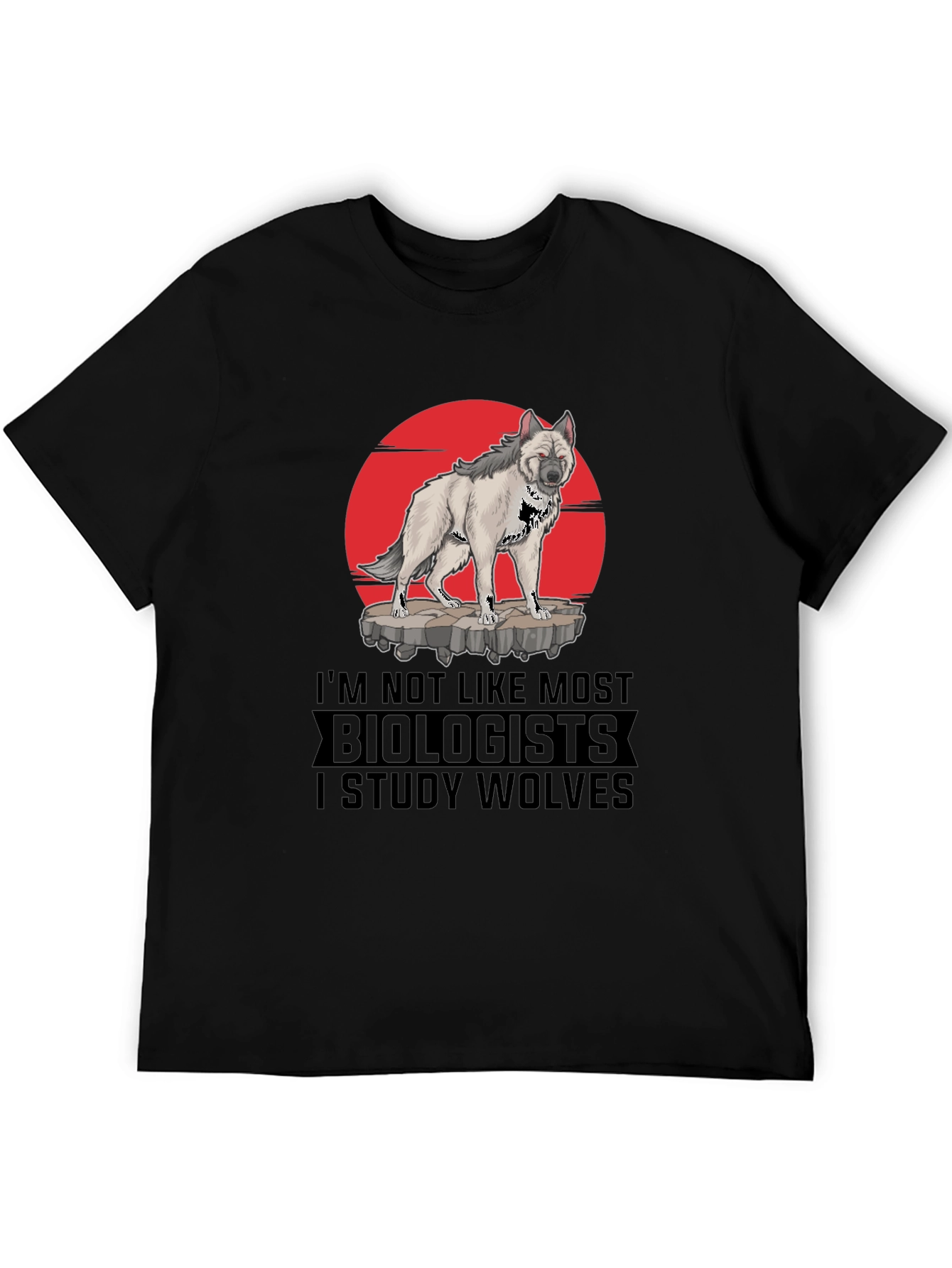 Biologist Wolf Graphic Tee - Study Wolves T-Shirt