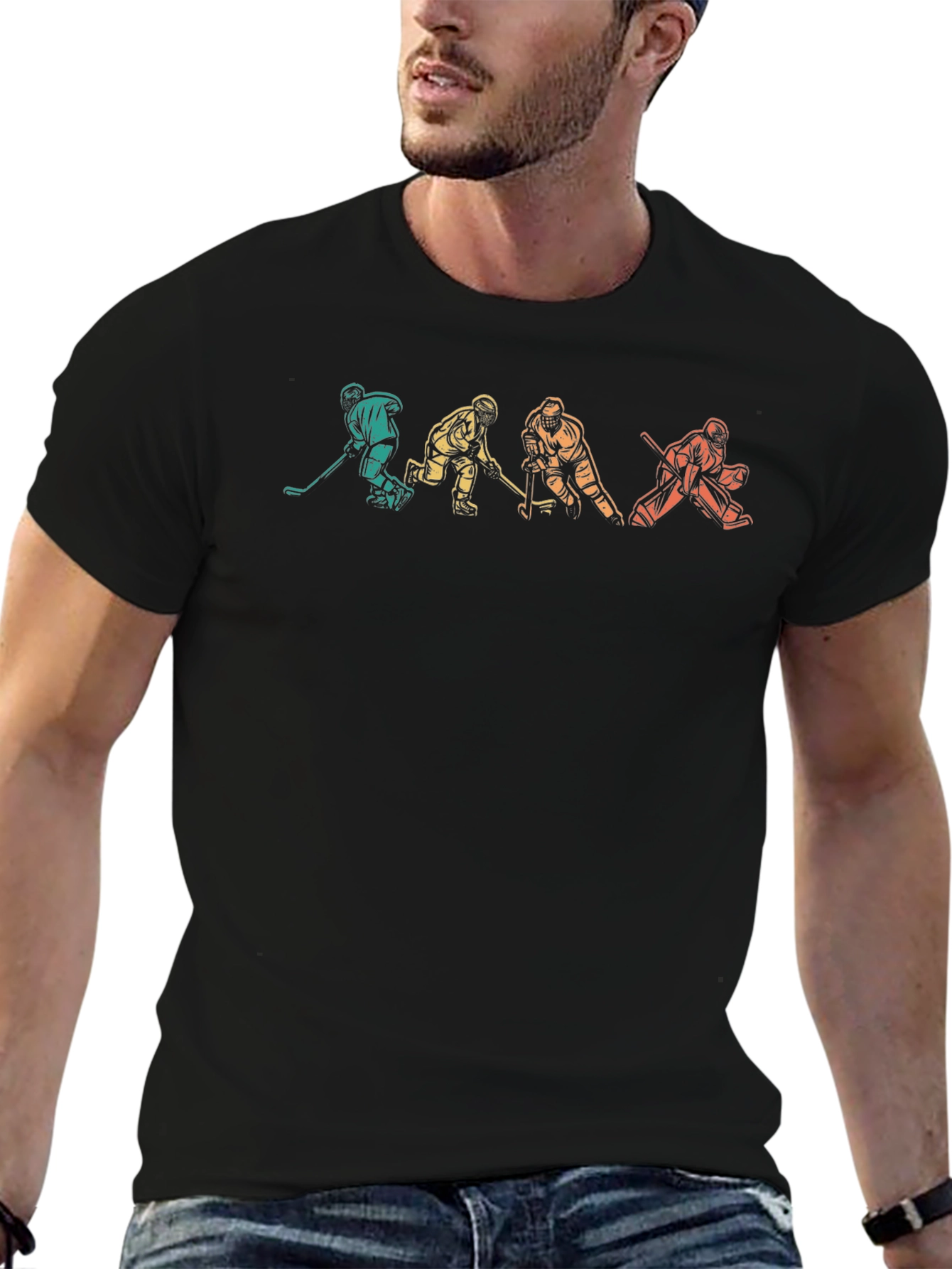 Hockey Player Graphic Tee