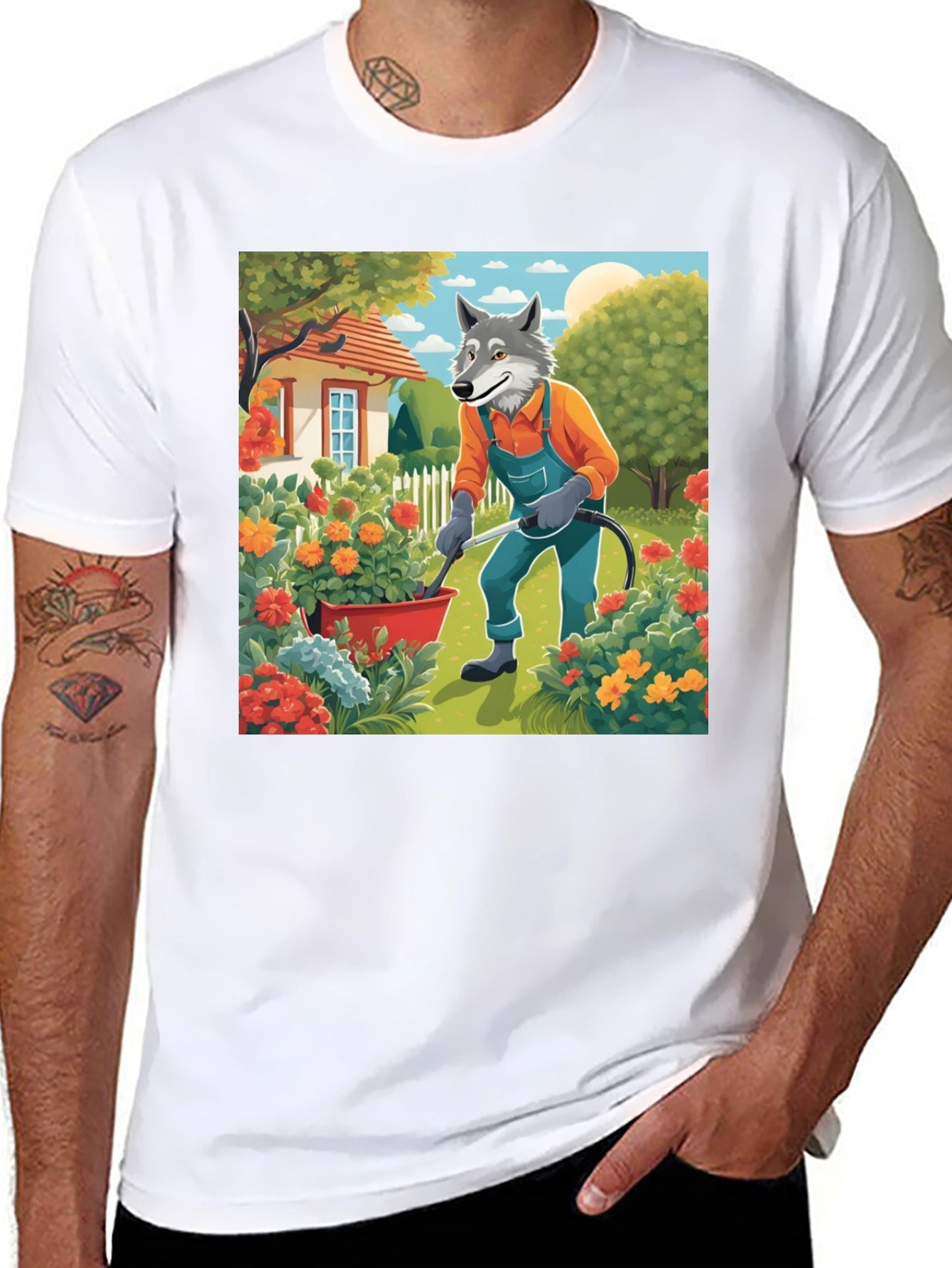 Wolf Gardener Graphic Tee - Unisex Cotton T-Shirt