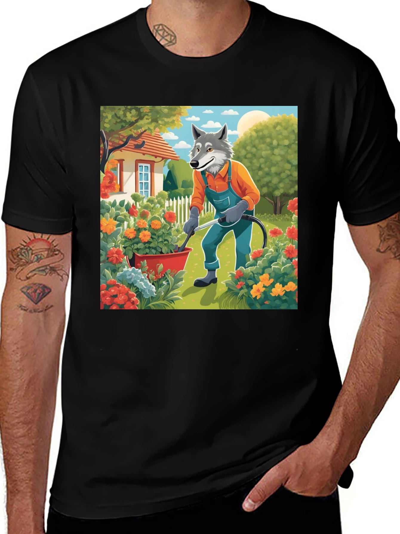 Wolf Gardener Graphic Tee - Unisex Cotton T-Shirt