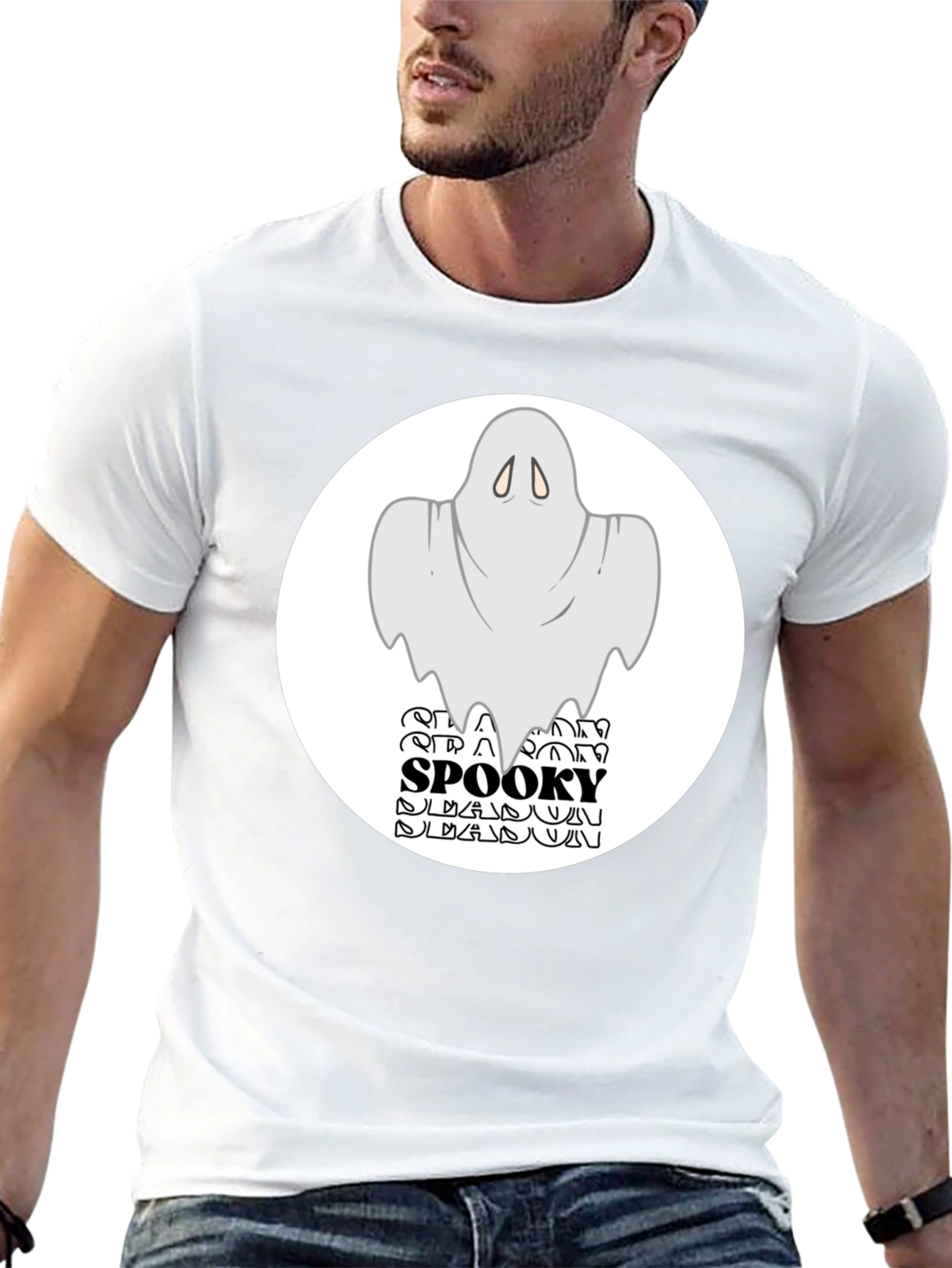 Spooky Season Ghost Graphic T-Shirt