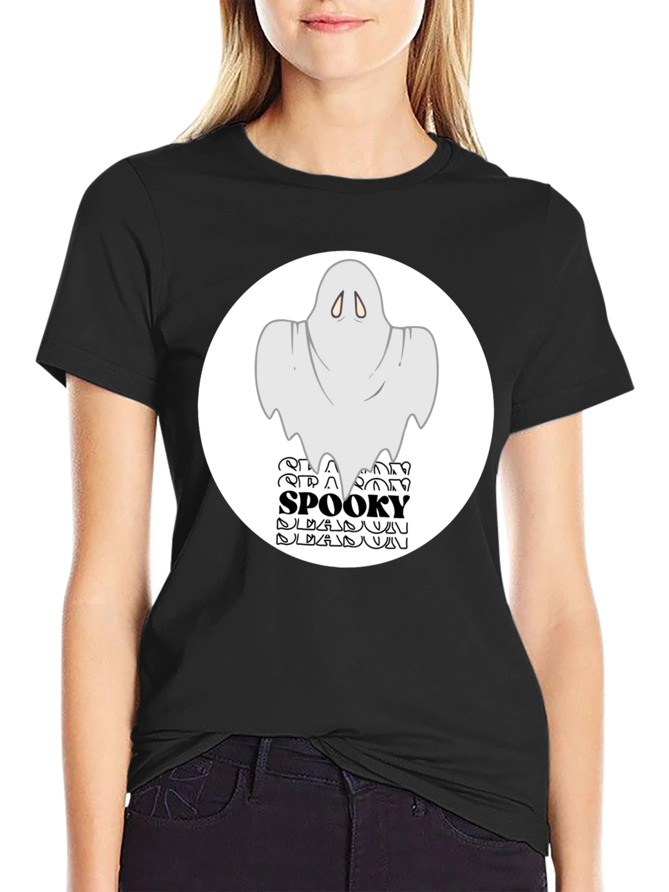 Spooky Season Ghost Graphic T-Shirt