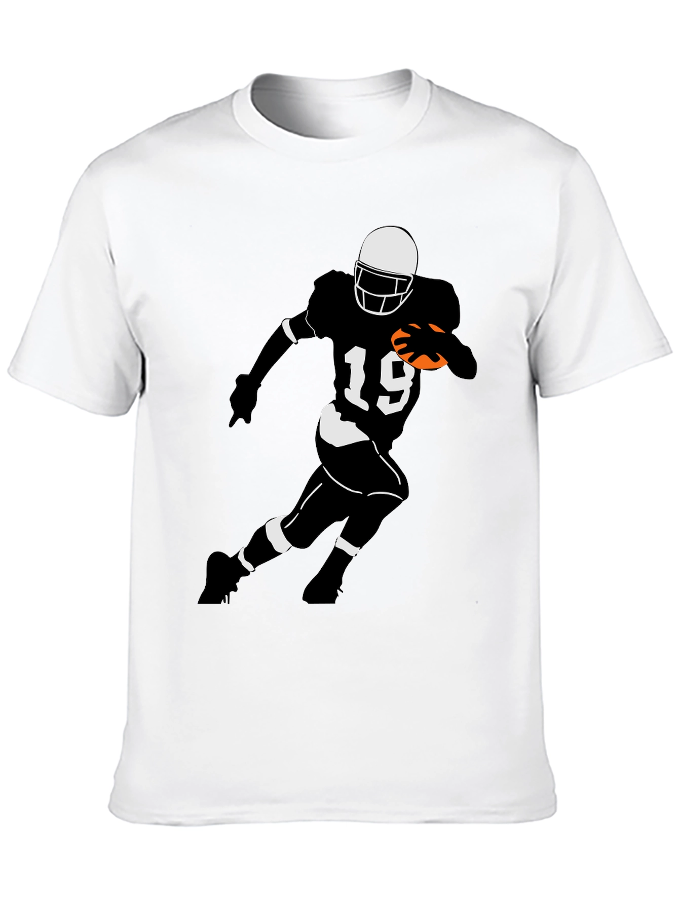 Football Player Graphic Tee - Black