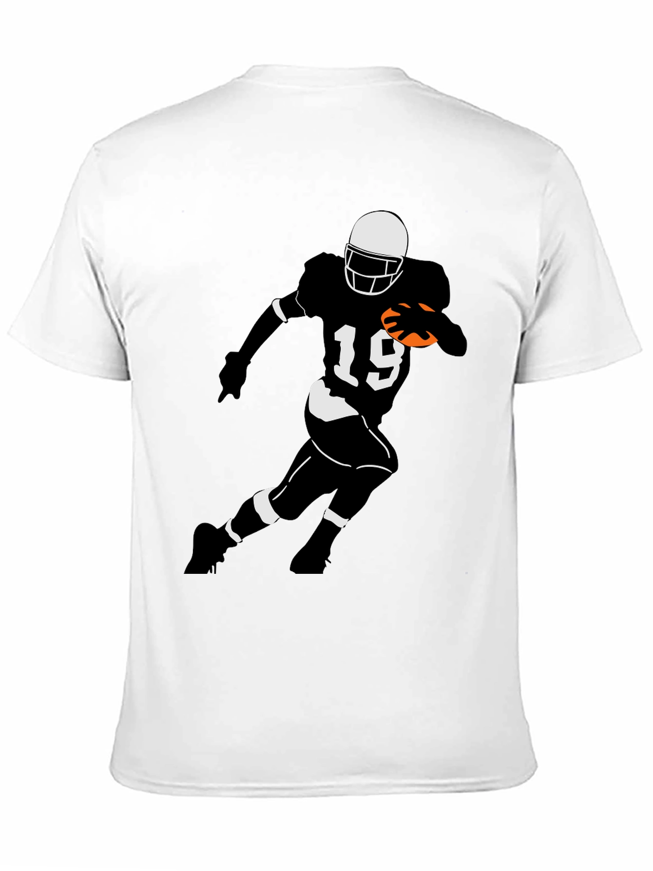 Football Player Graphic Tee - Black