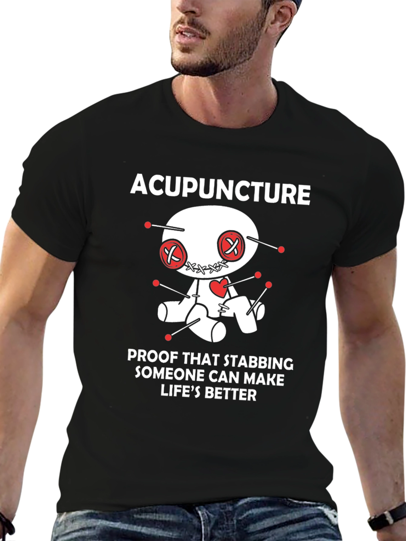 Acupuncture Voodoo Doll Humor T-Shirt