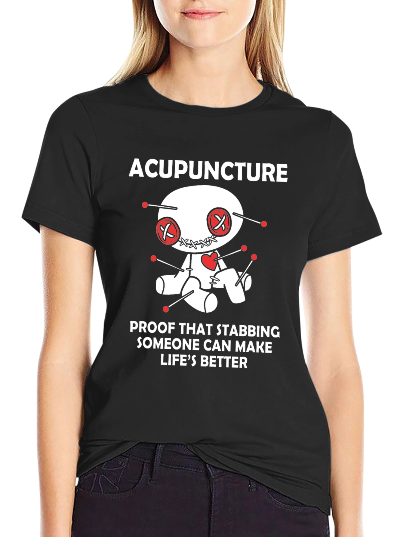 Acupuncture Voodoo Doll Humor T-Shirt