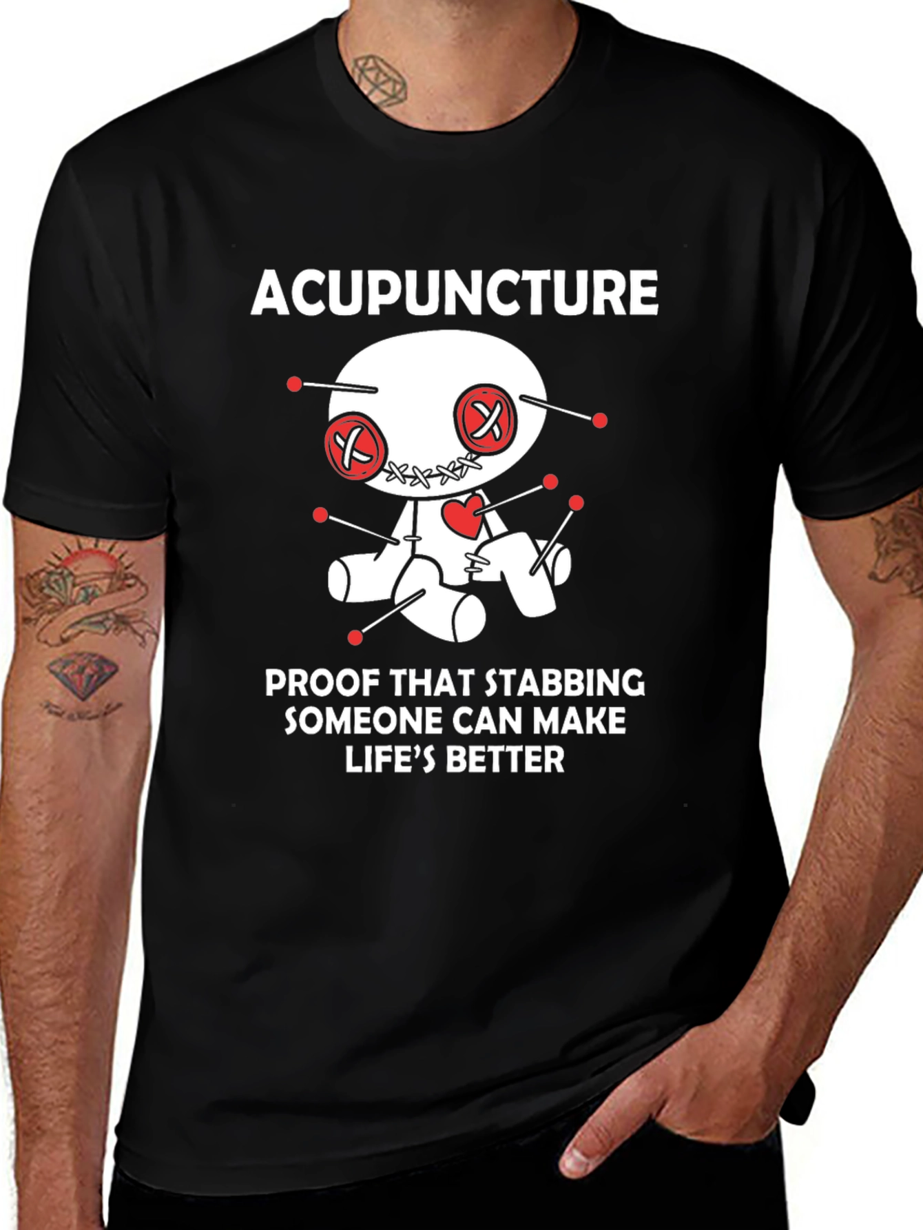 Acupuncture Voodoo Doll Humor T-Shirt