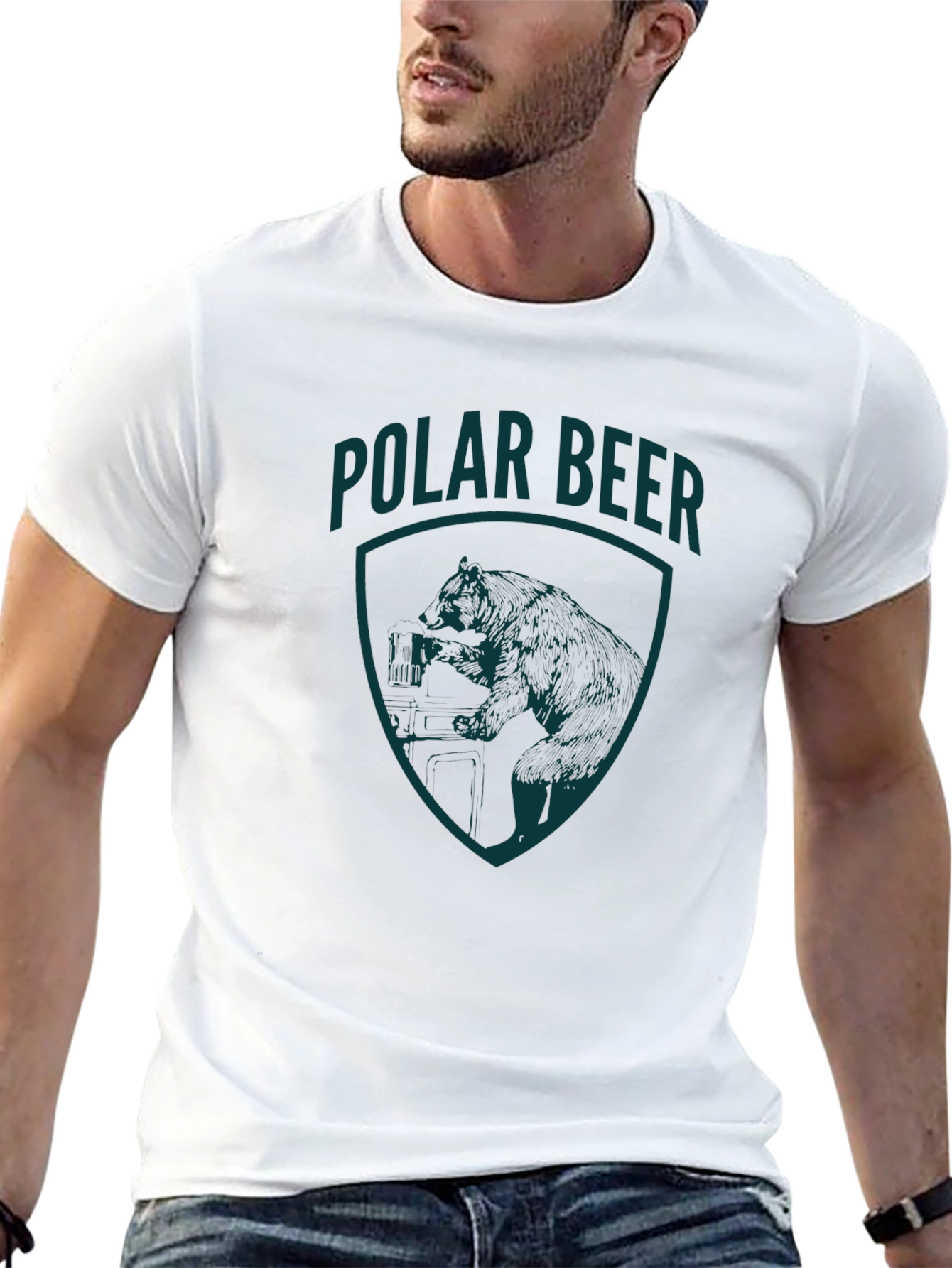 Polar Bear Graphic T-Shirt - Black Tee