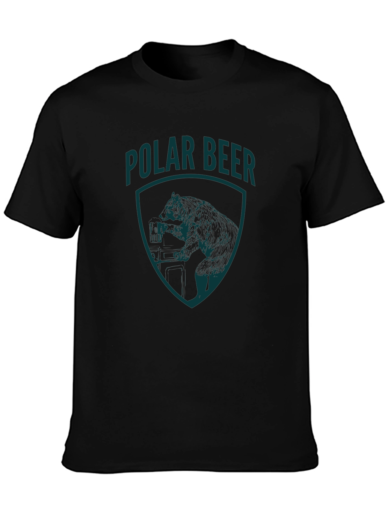 Polar Bear Graphic T-Shirt - Black Tee
